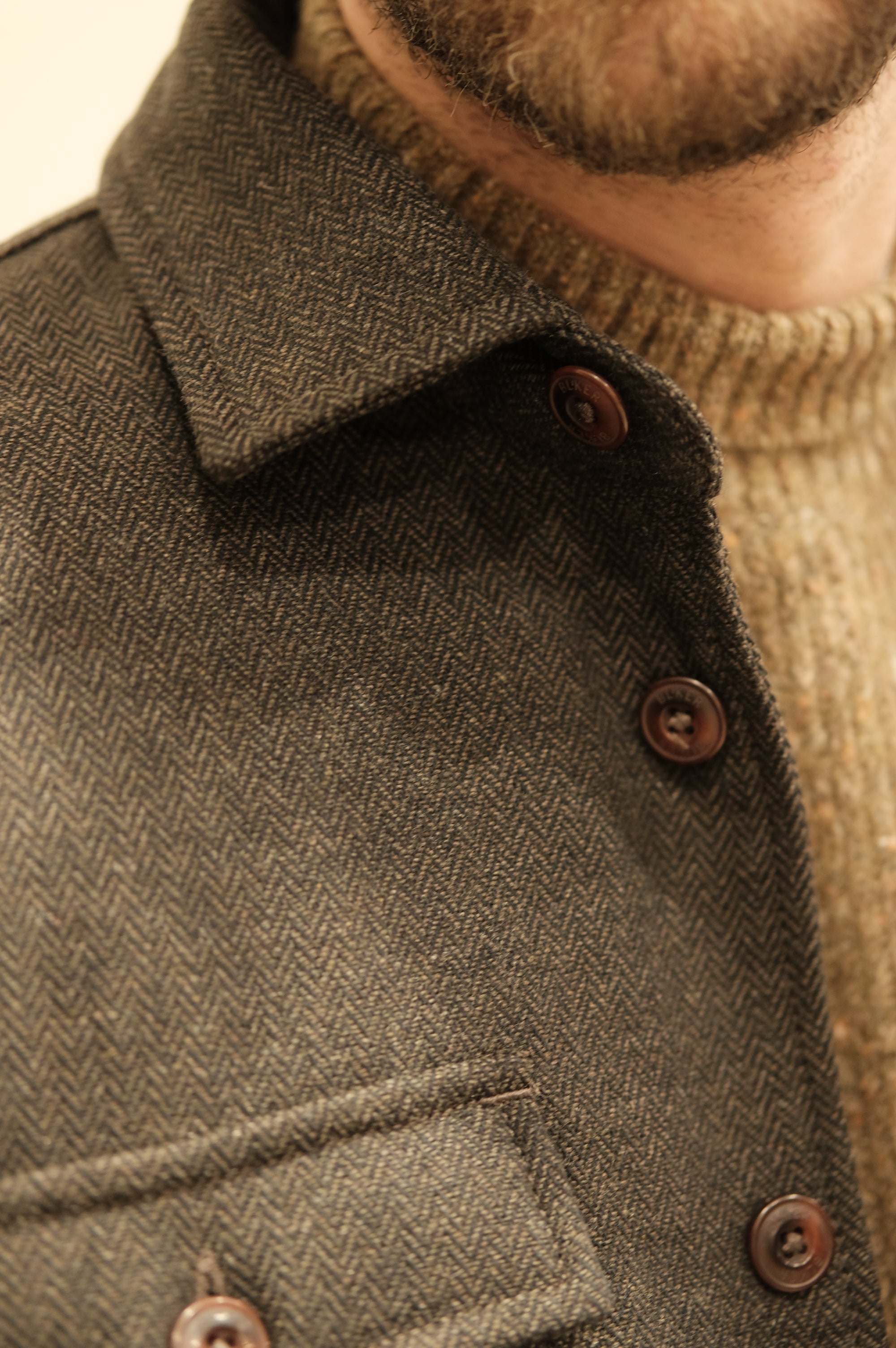 Blker Overshirt Resca Trapunta Hunter Brown