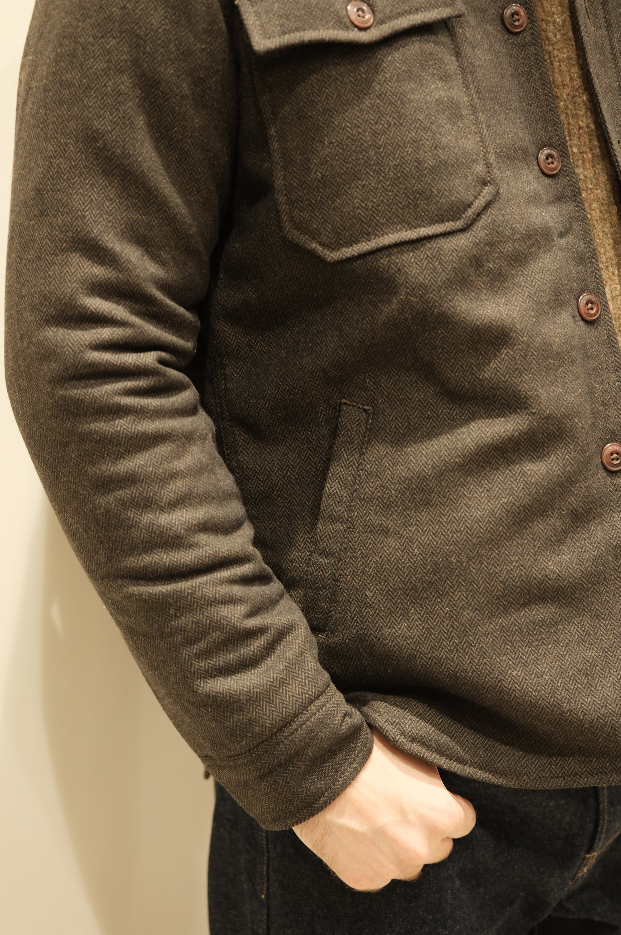 Blker Overshirt Resca Trapunta Hunter Brown