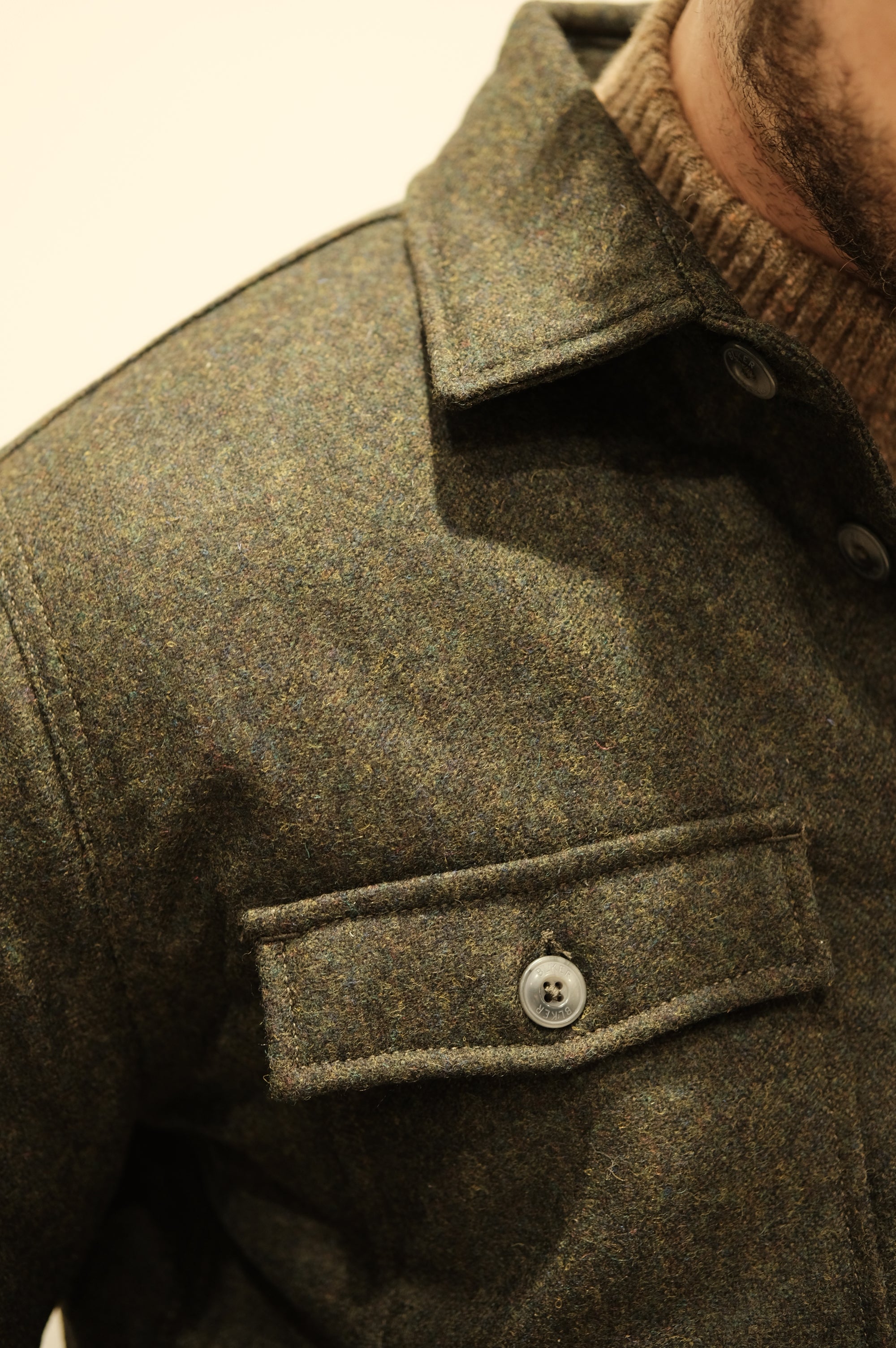 Blker Wool Donegal Trapunta Hunter Green
