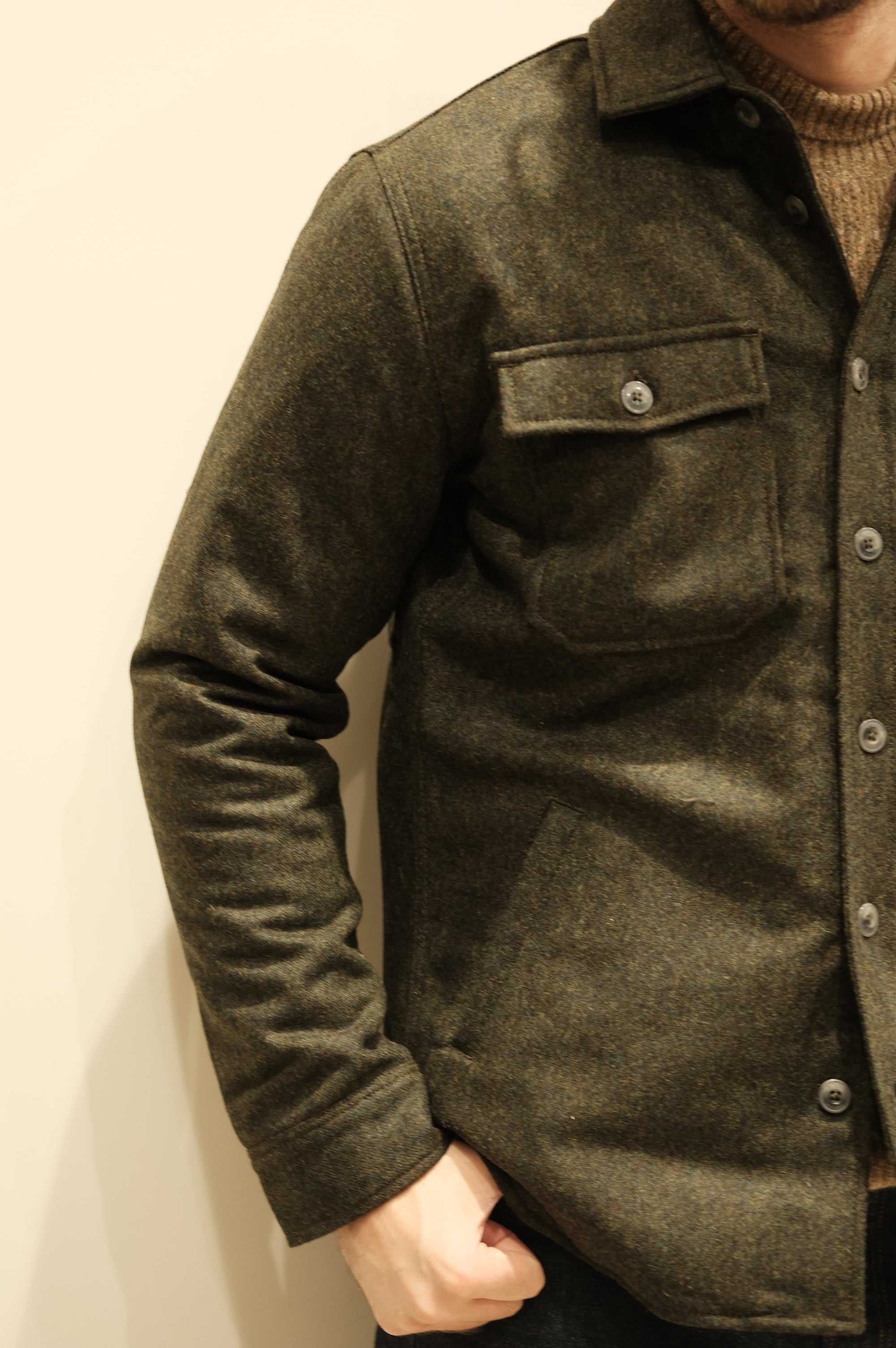 Blker Wool Donegal Trapunta Hunter Green