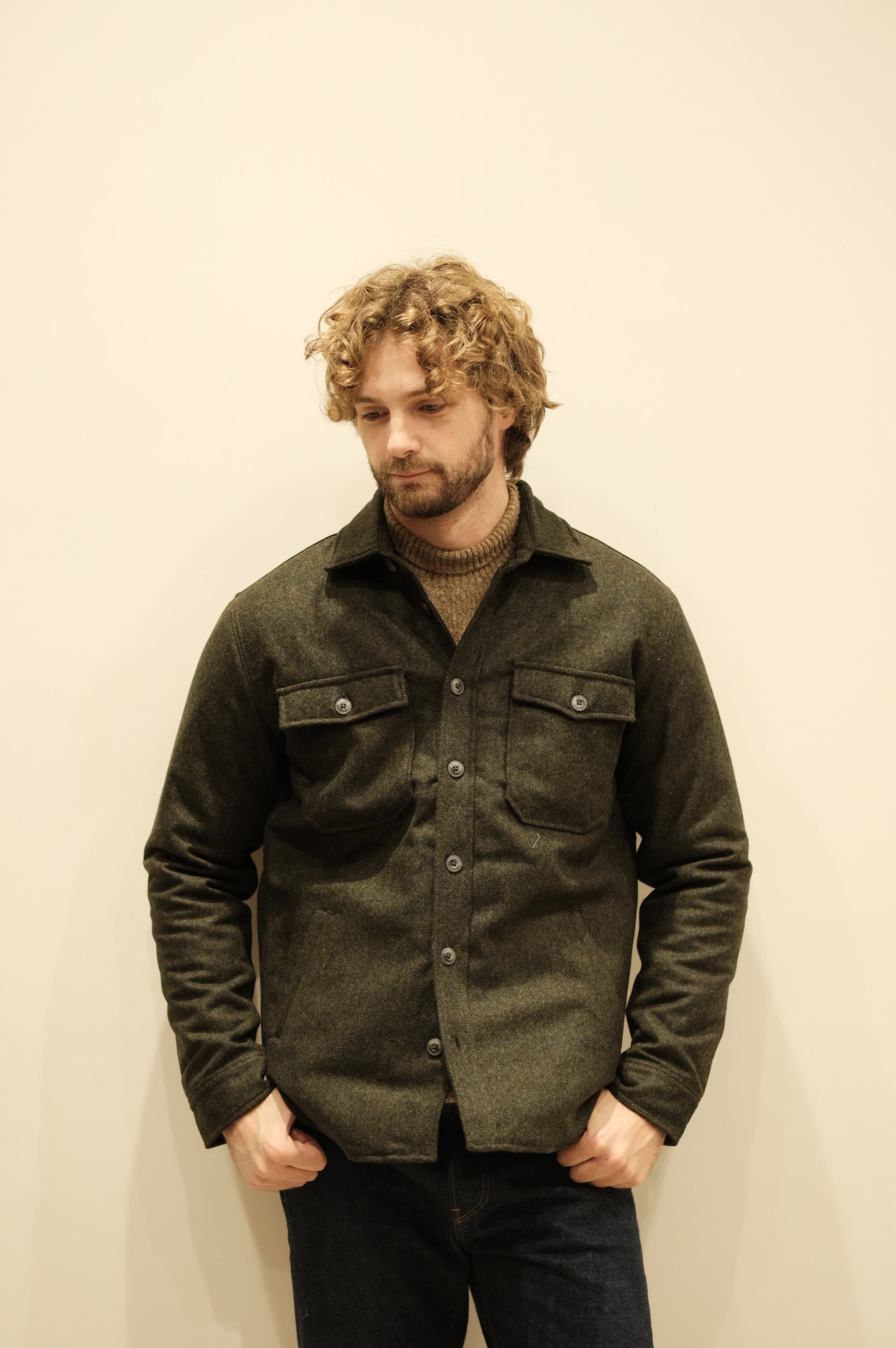 Blker Wool Donegal Trapunta Hunter Green