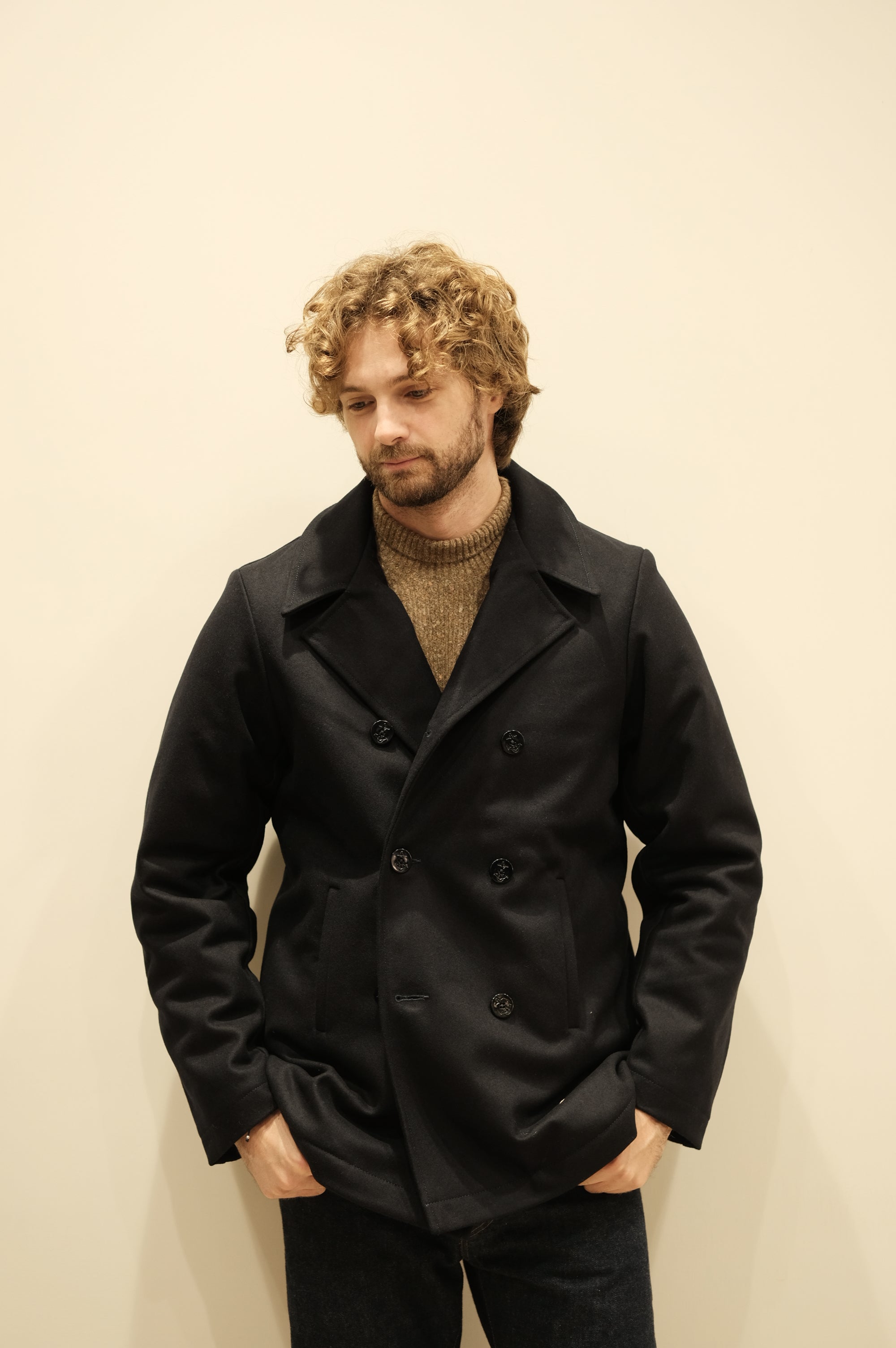 Blker Peacot Wool Jacket Navy