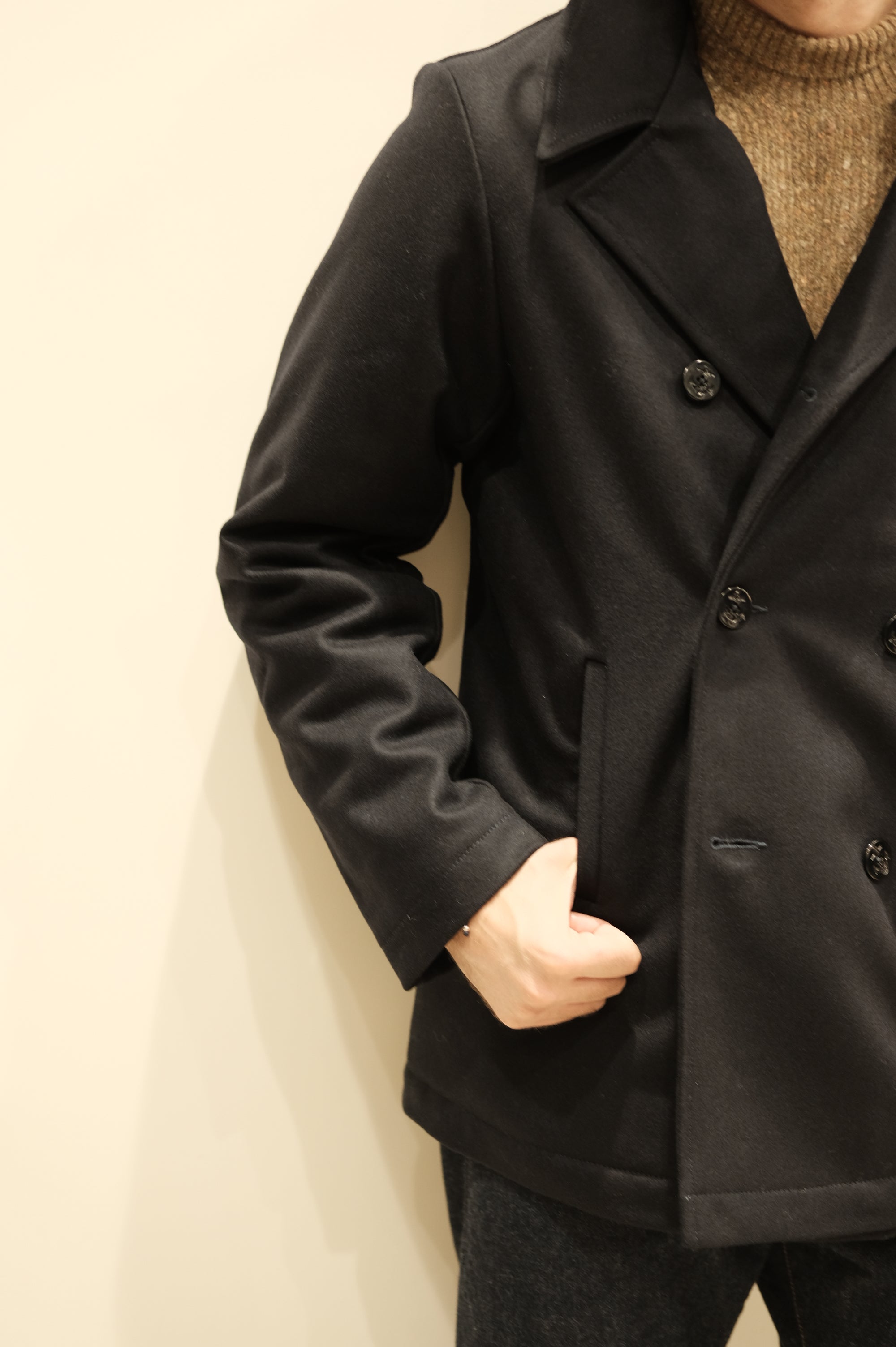 Blker Peacot Wool Jacket Navy