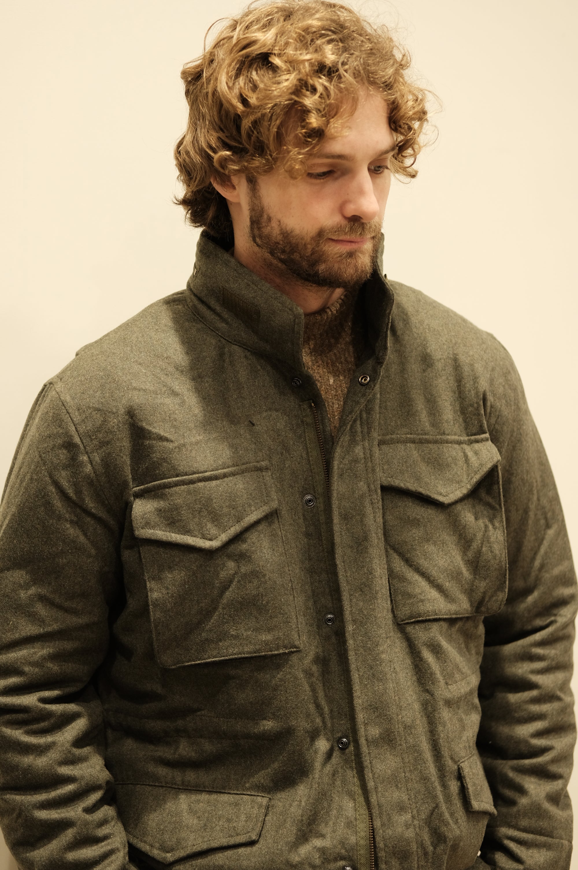 Blker Field Jacket Wool Travis Green