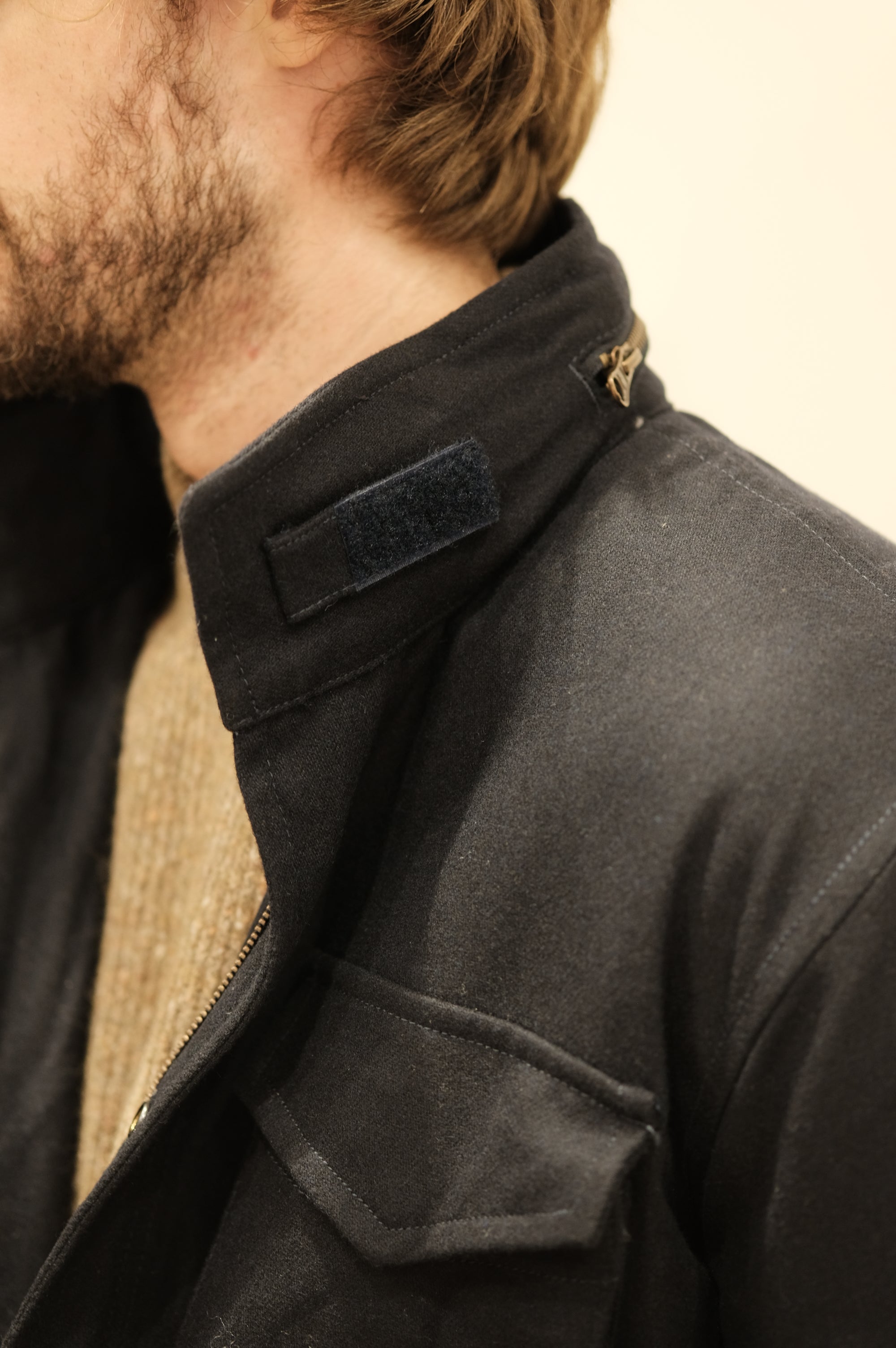 Blker Field Jacket Wool Travis Navy