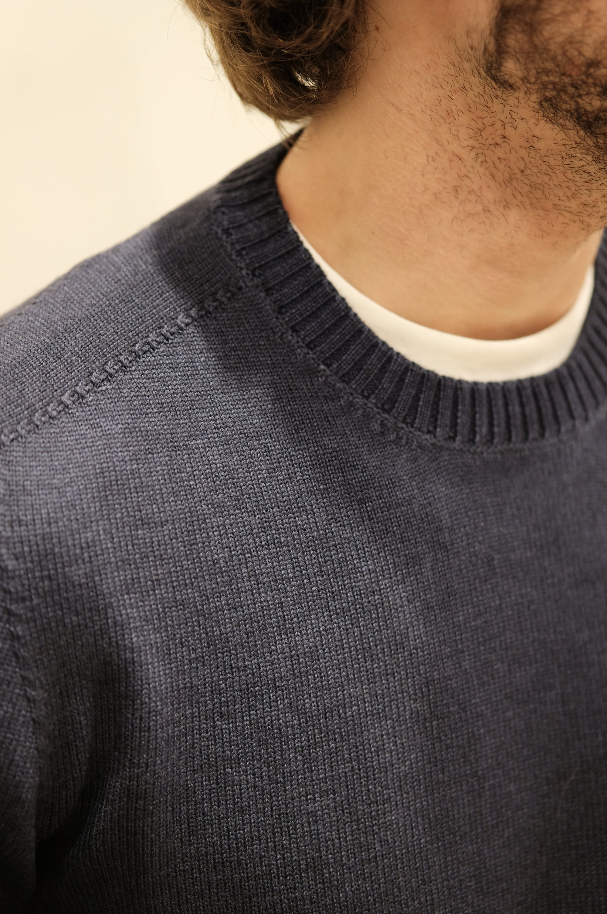 Jeordie's Maglia Lana Merinos Fast Dyed Bleu Navy