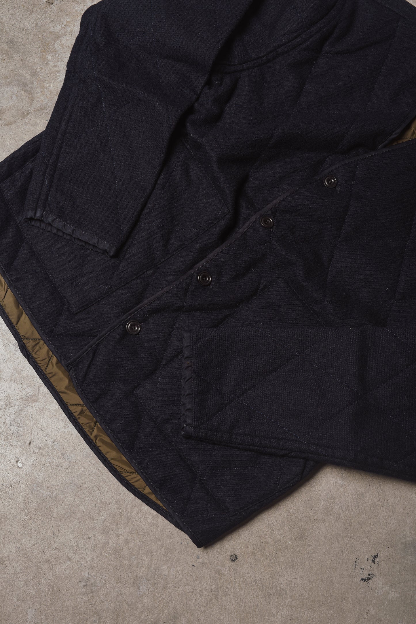 Hartford Chuck Wool Jacket Blue Navy