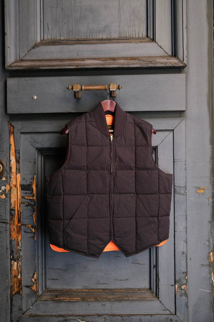 Chesapeake's Down Vest Seattle Hbt Waxed Dark Navy