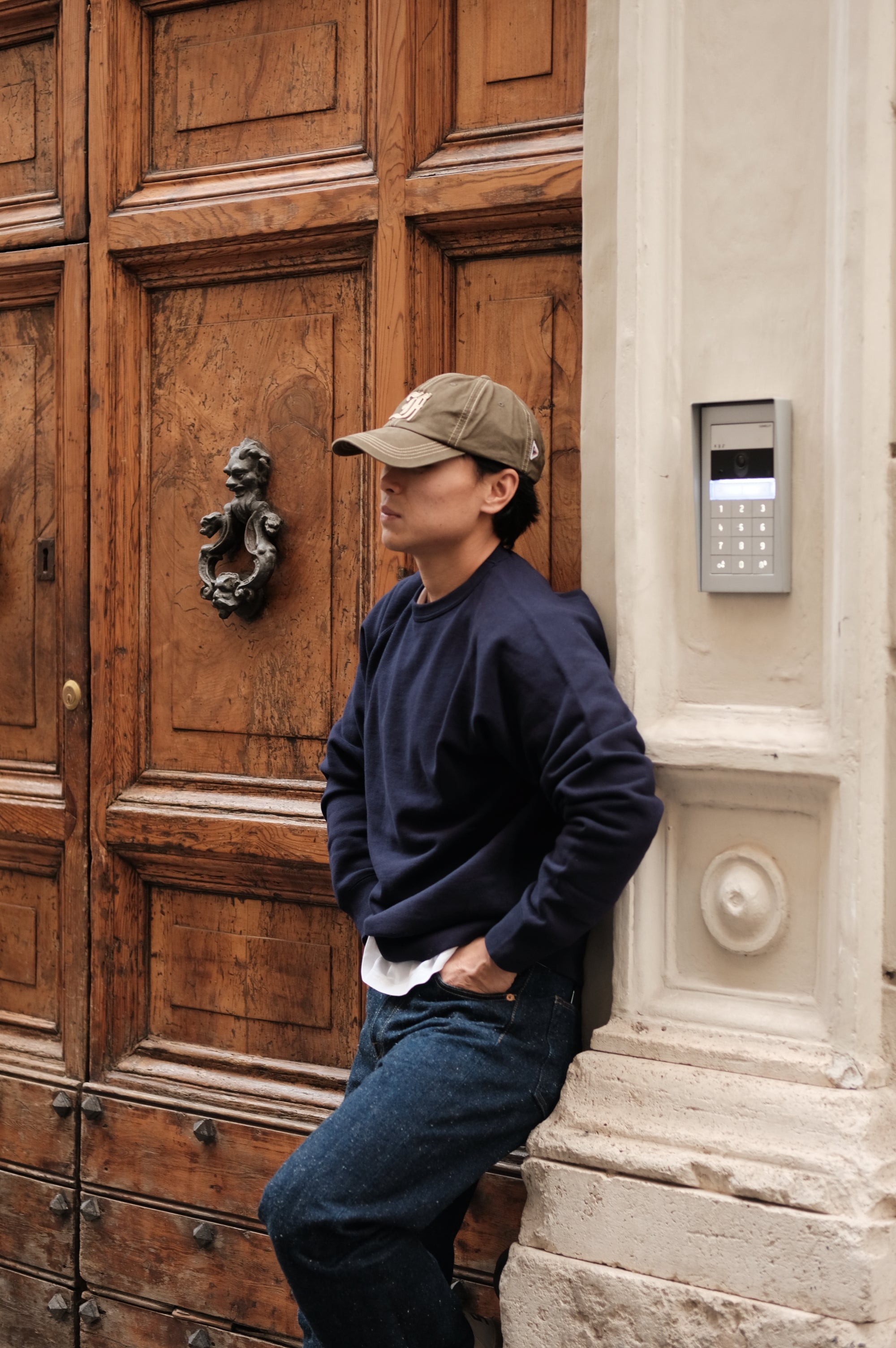 Felco NYC New Shape Twill Stone Washed Cap Olive/Beige