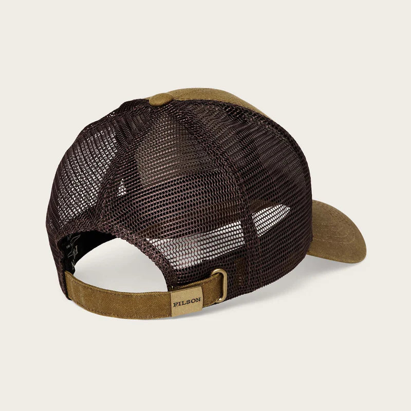 Filson Logger Mesh Cap Oil Finish Tin Cloth Dark Tan