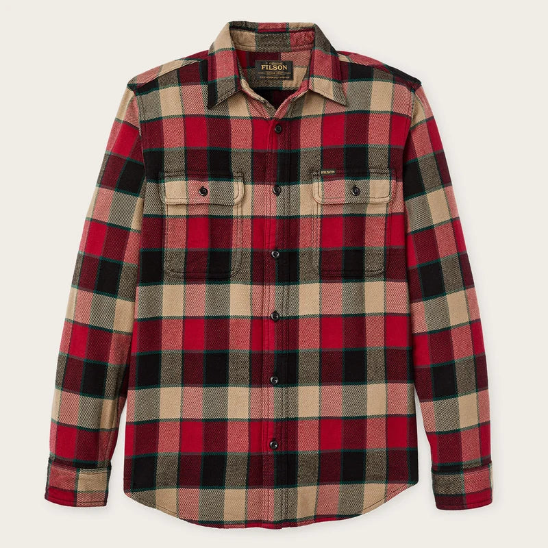 Filson Vintage Flannel Work Shirt Red/Cream Plaid