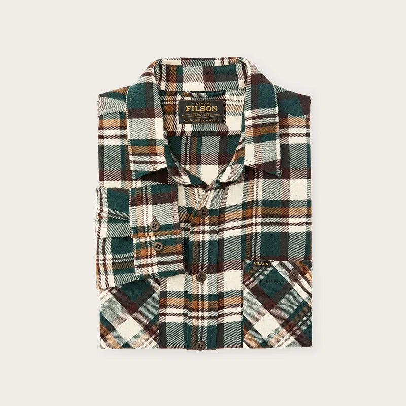 Filson The Rangeland Flannel Shirt Green/Bronze Plaid