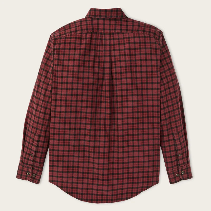 Filson Lightweight Alaskan Guide Shirt Solid Port/Black Plaid