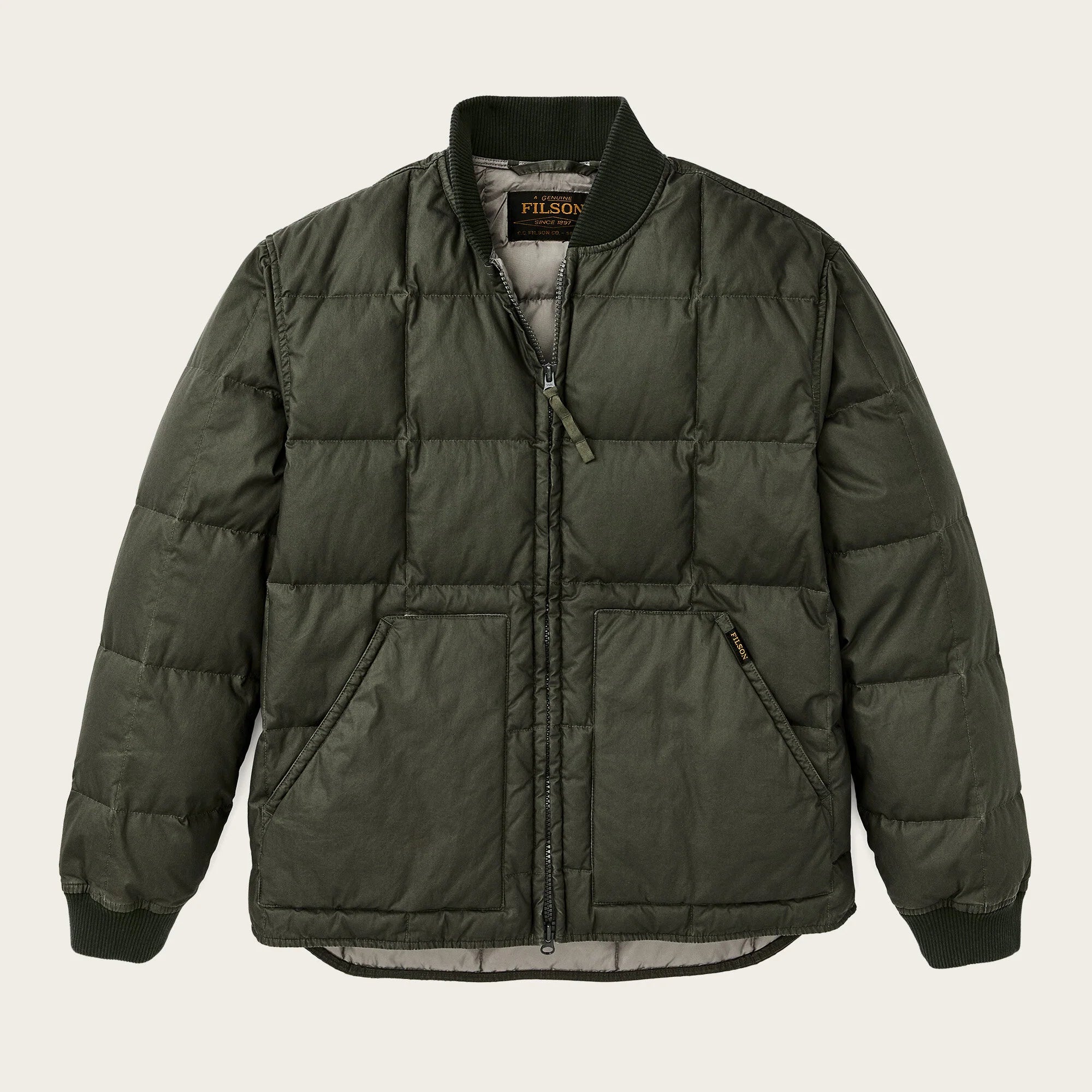 Filson Heritage Cotton Down Jacket Beluga
