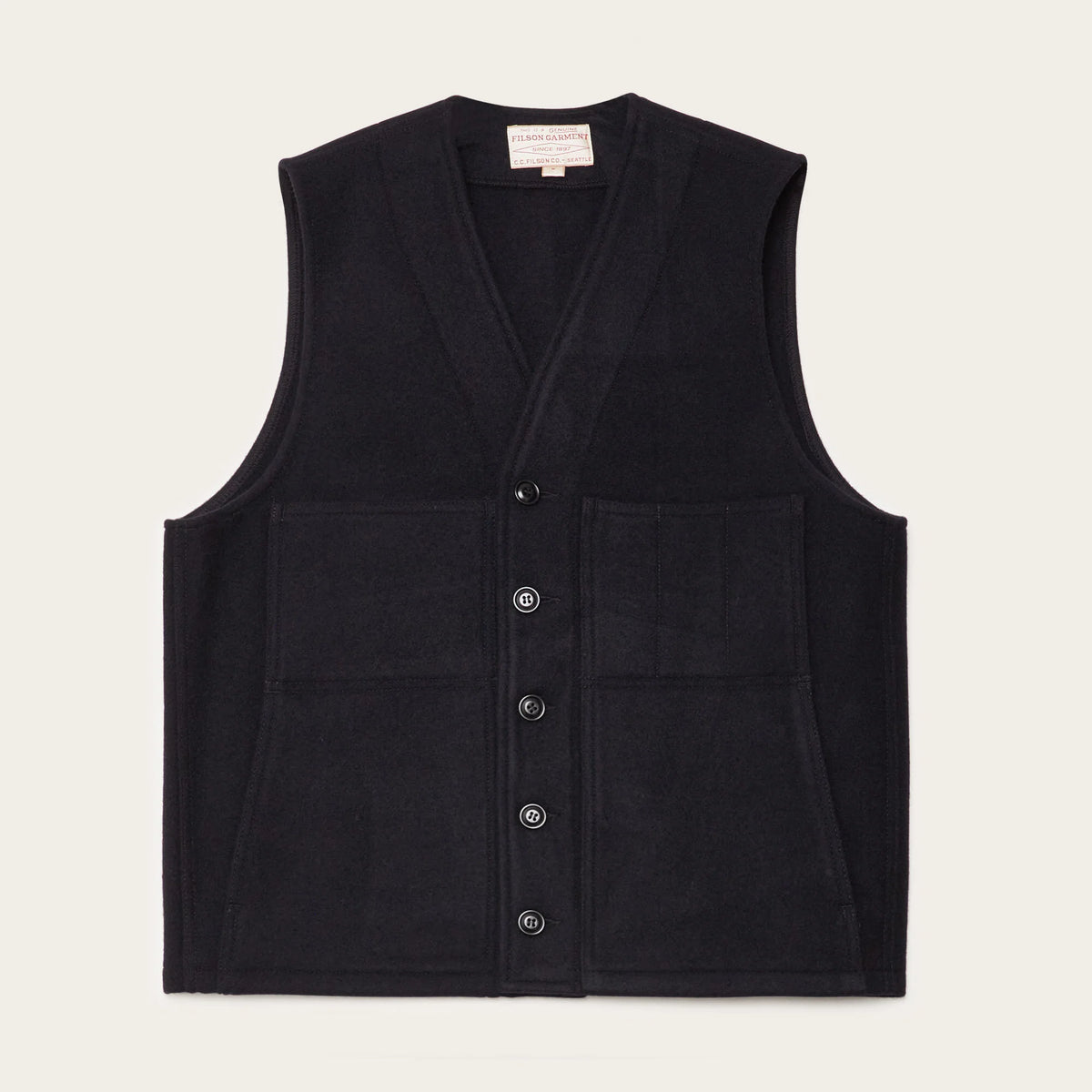 Filson Mackinaw Wool Vest Navy