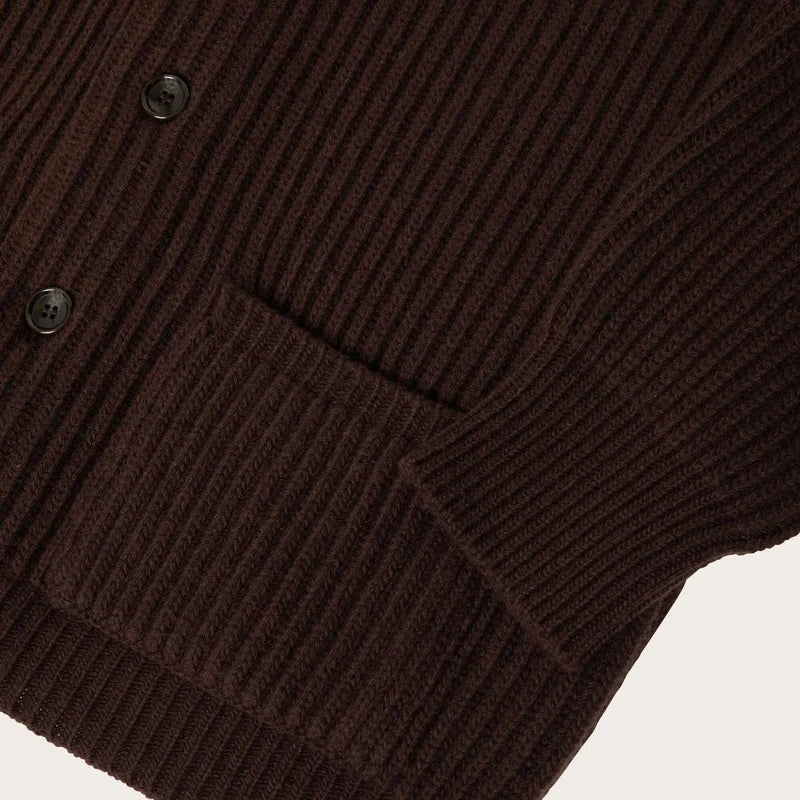 Filson Bristol Cardigan Tacoma Wool Earth Brown