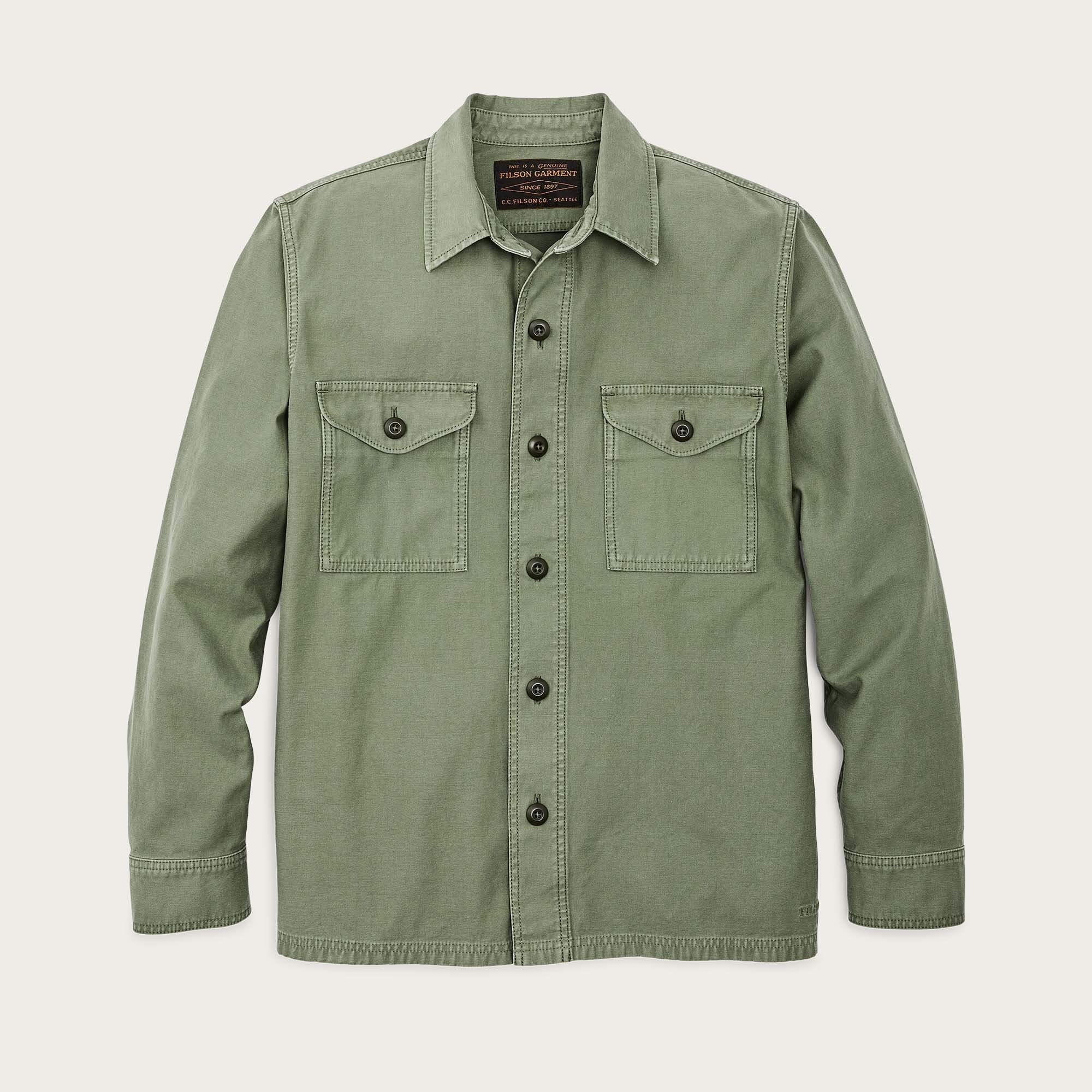 Filson Field Jac-Shirt Washed Fatigue Green