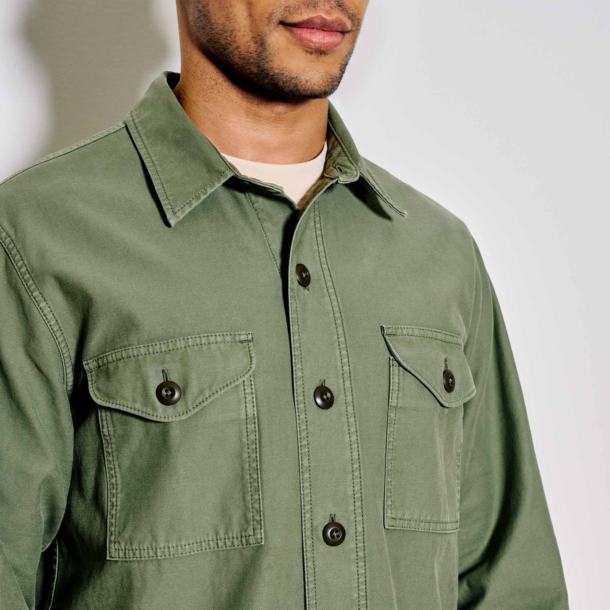 Filson Field Jac-Shirt Washed Fatigue Green