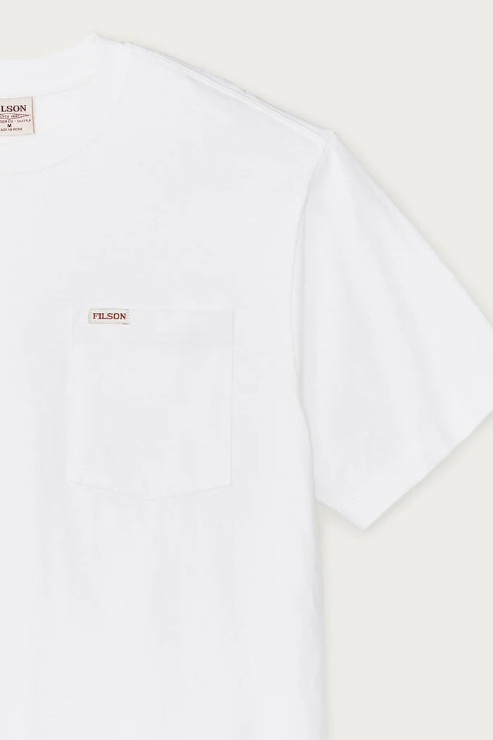 Filson Pocket T-Shirt 16/1 Cotton Jersey Bright White