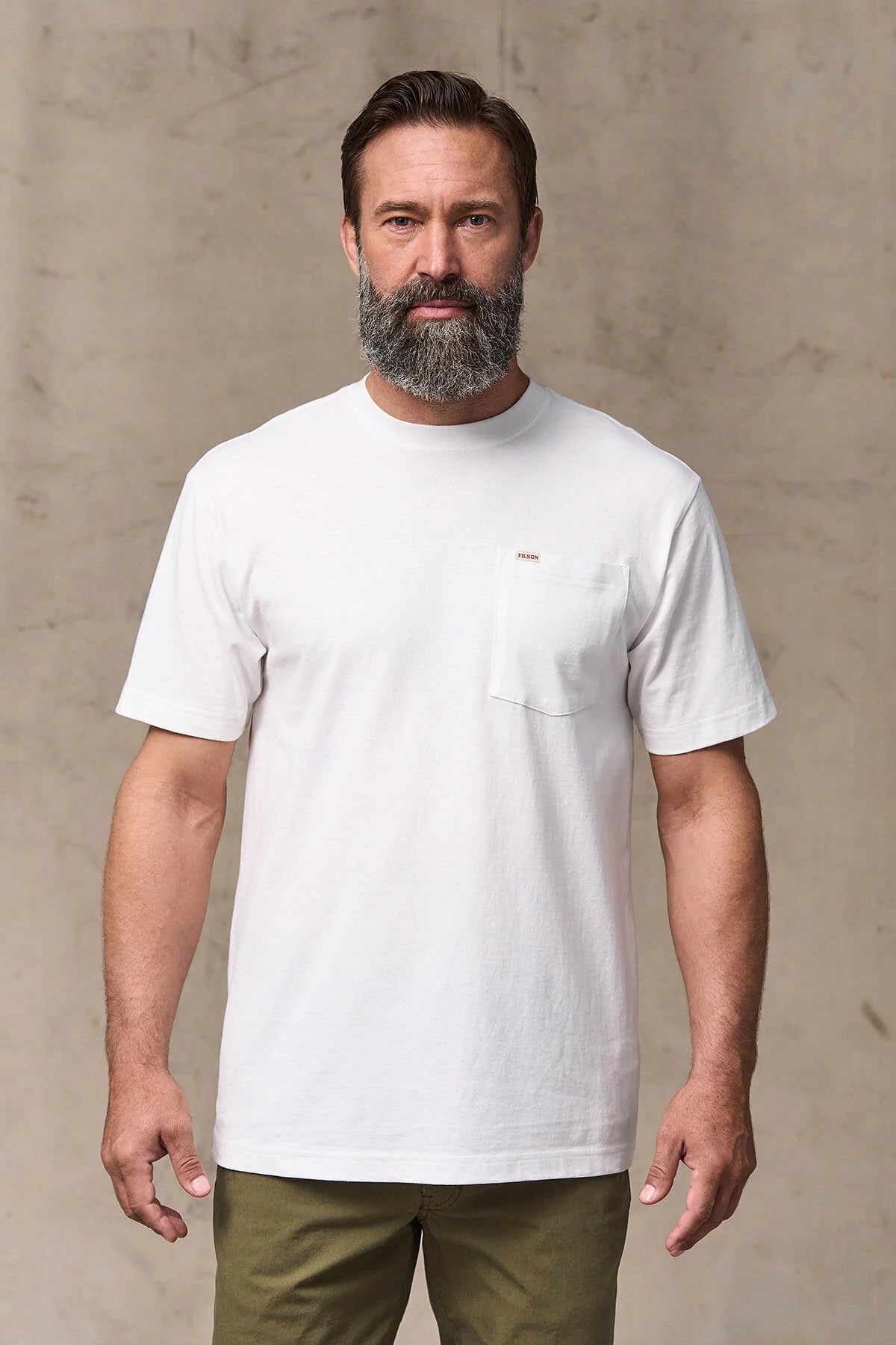 Filson Pocket T-Shirt 16/1 Cotton Jersey Bright White