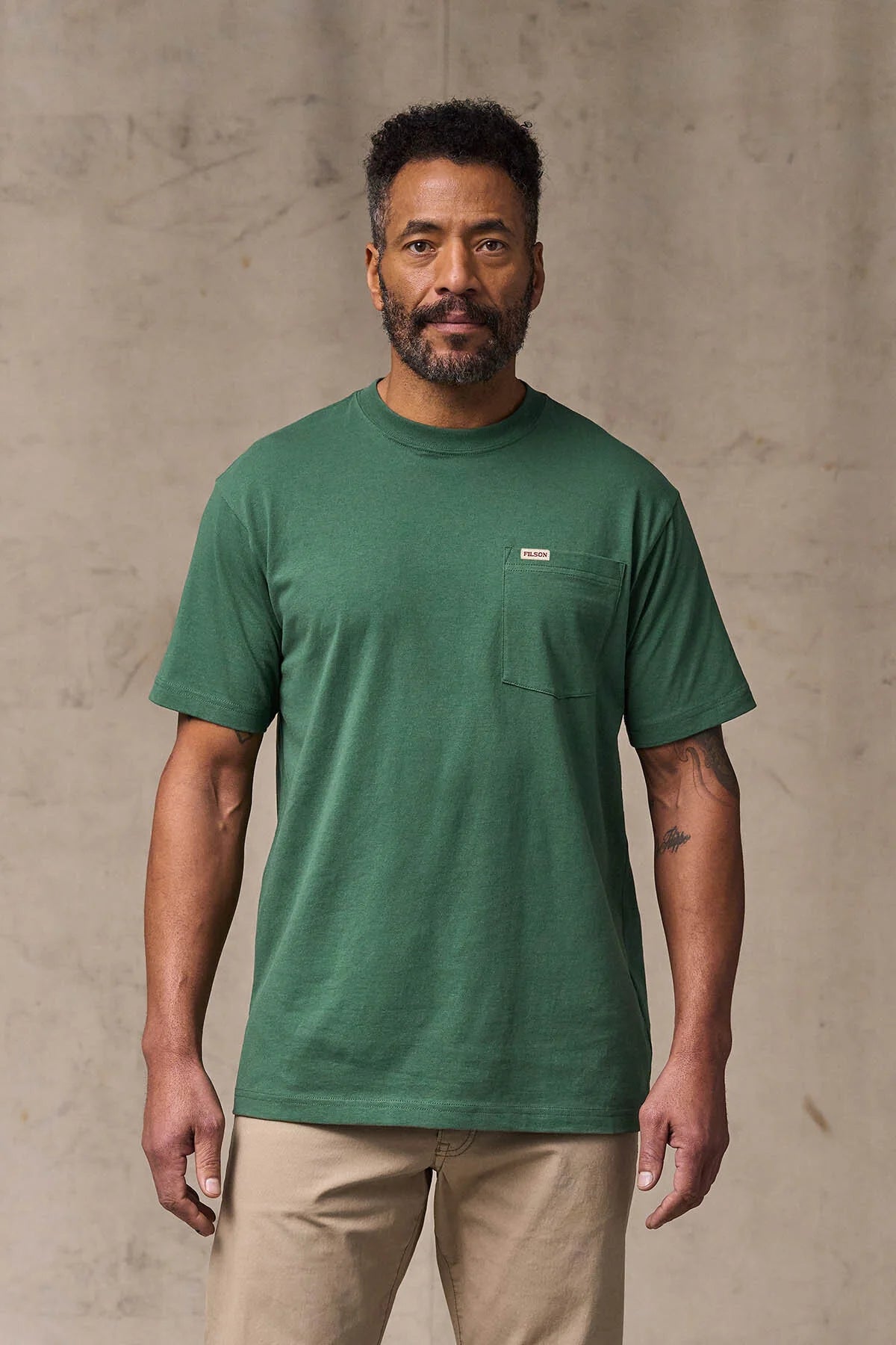 Filson Pocket T-Shirt 16/1 Cotton Jersey Olive Green