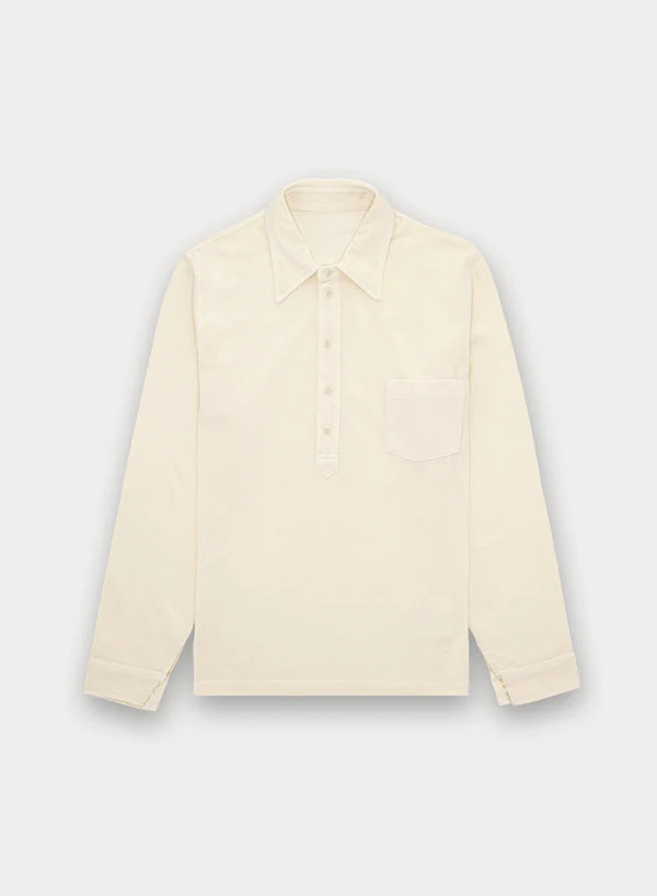 Fortela Grayson Long Sleeve Polo Off White