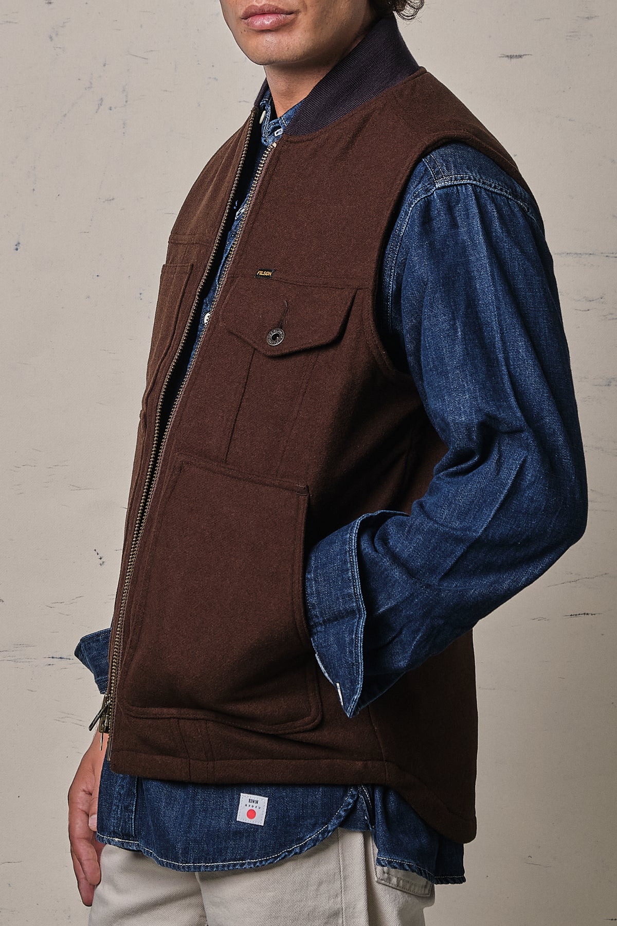 Filson Spokane Insulated Work Vest Beaver Brown