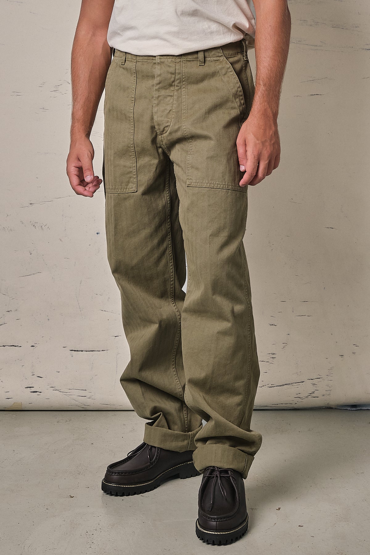 Fortela Newfatigue Pants Herringbone Sage Green