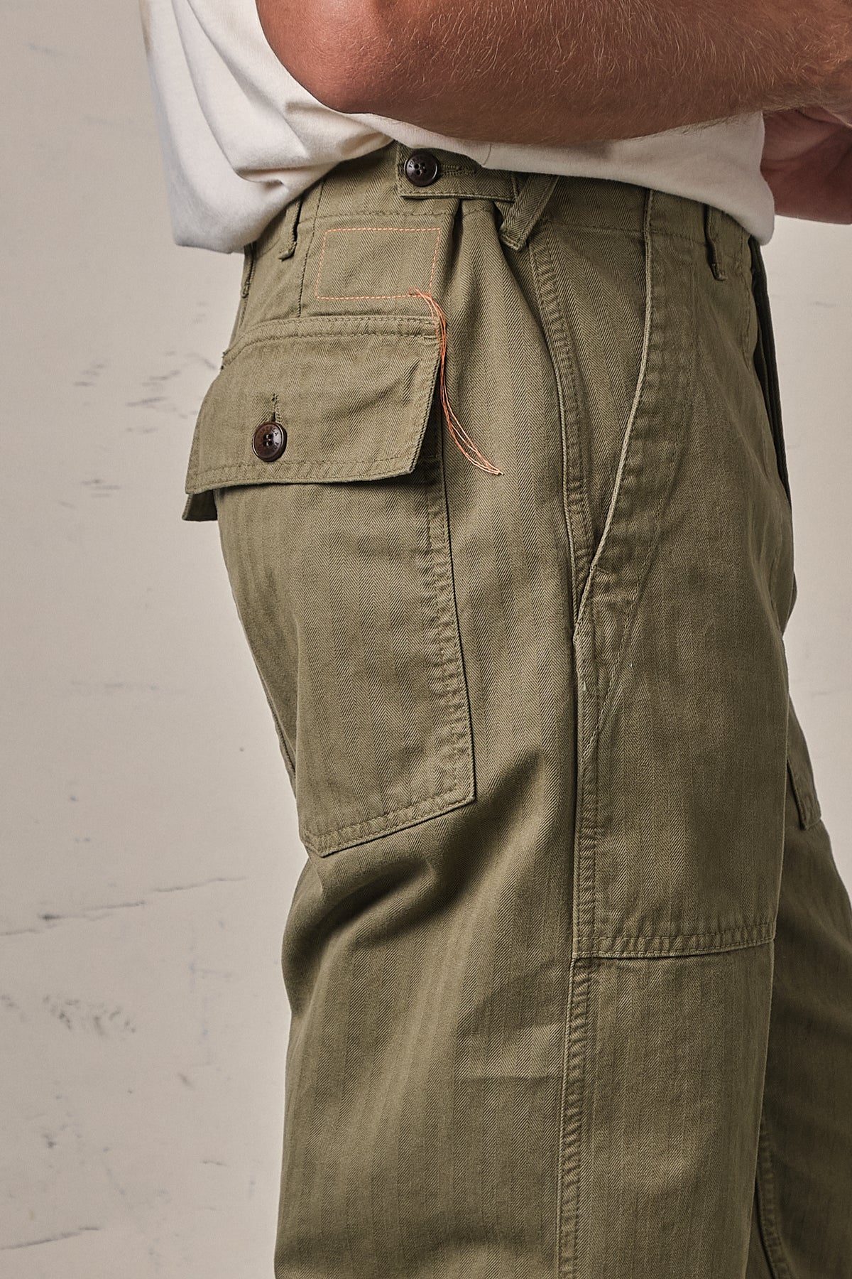 Fortela Newfatigue Pants Herringbone Sage Green