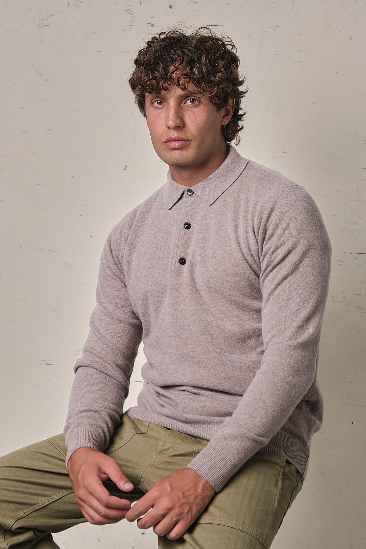 Jeordie's Polo Lana Merinos/Cachemire Visone Melange