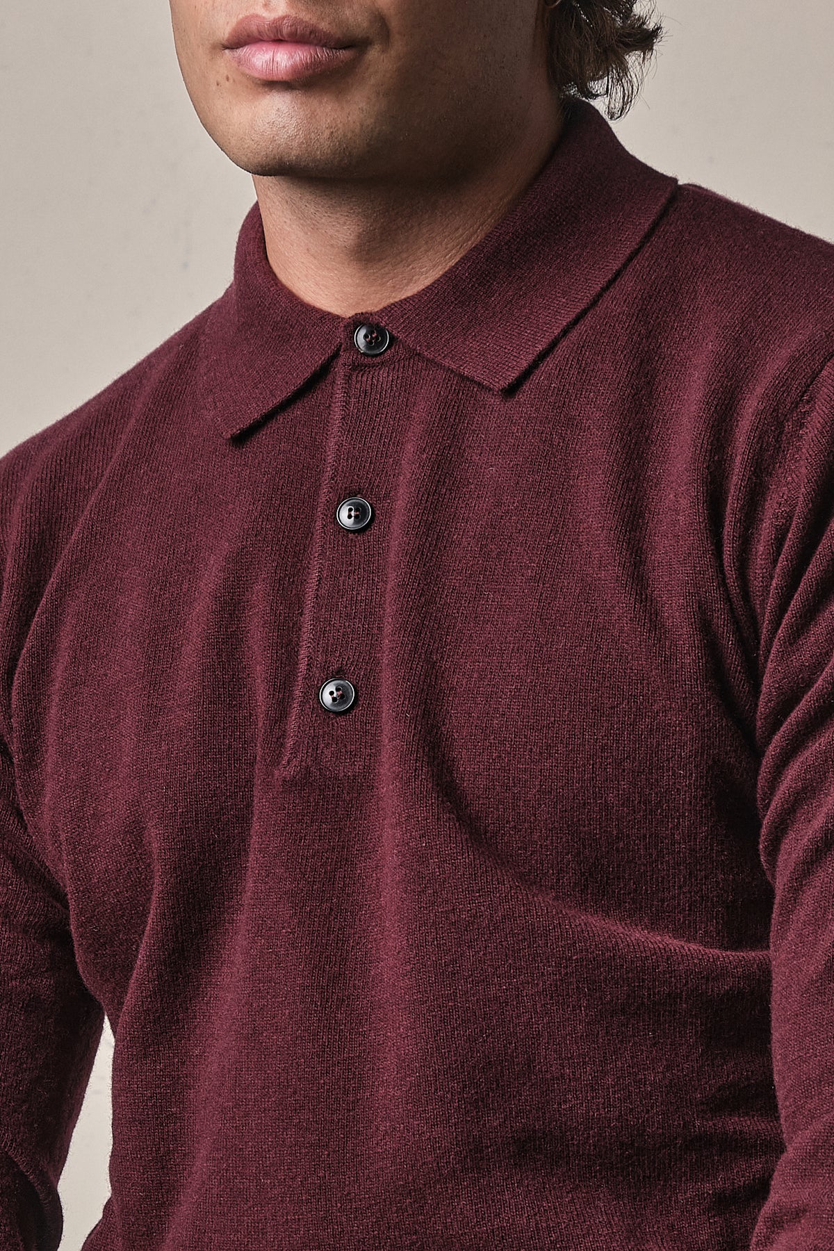 Jeordie's Polo Lana Merinos/Cachemire Vinaccio Melange