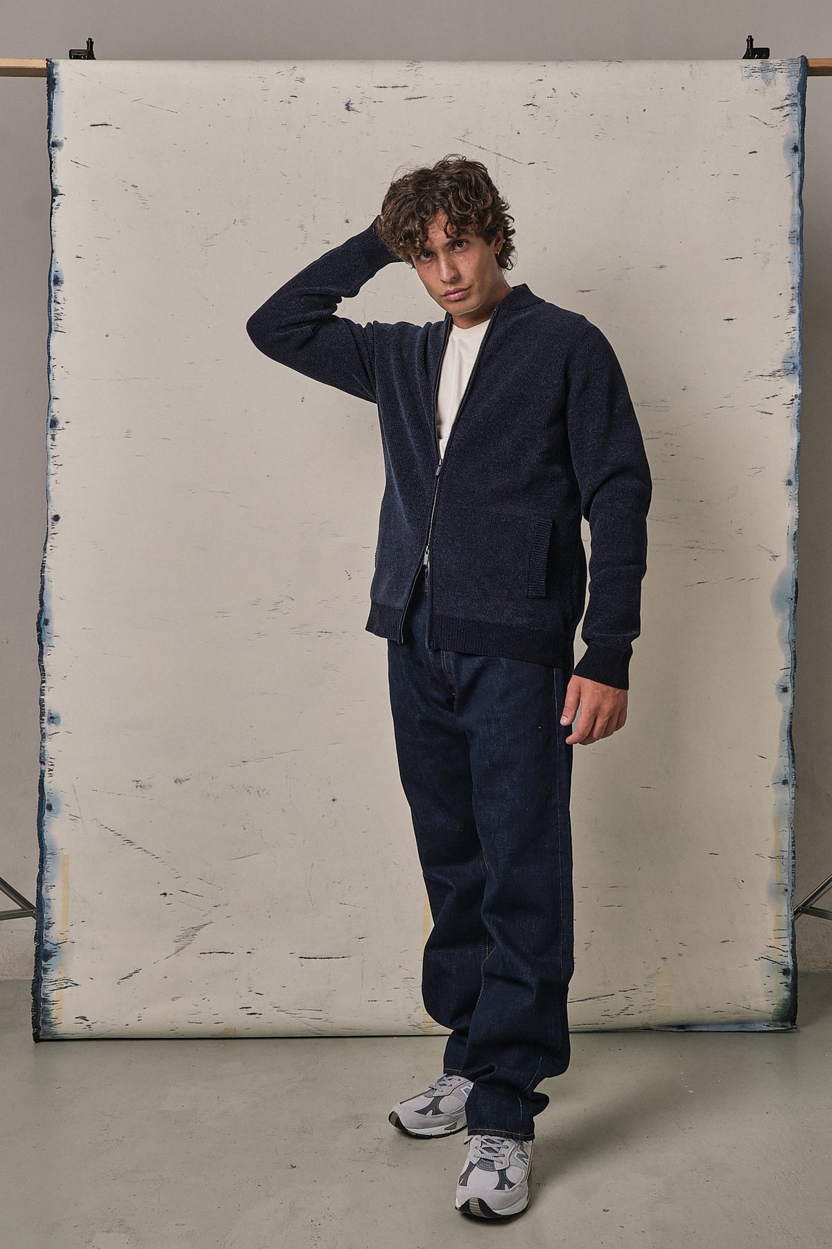 Jeordie's Bomber Pannocchia Ciniglia Bleu