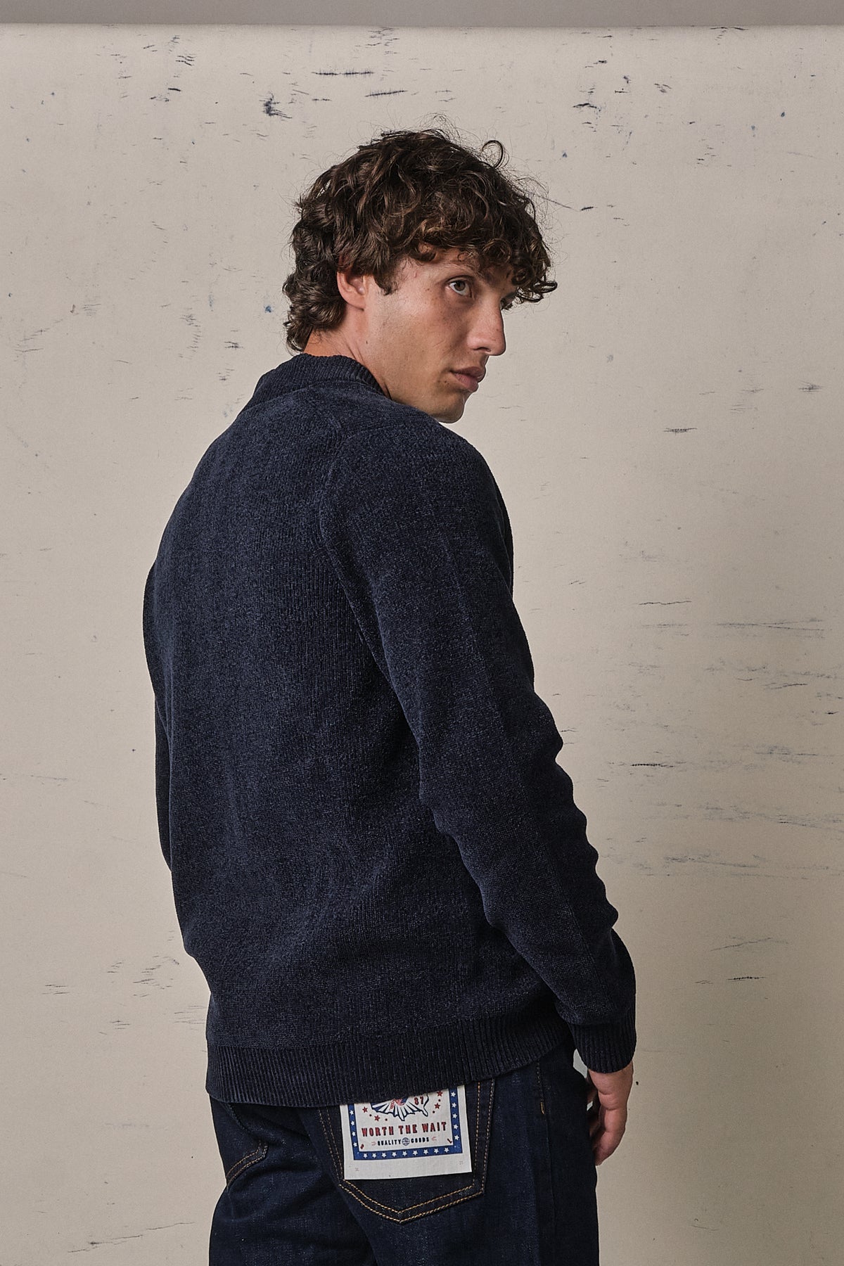 Jeordie's Bomber Pannocchia Ciniglia Bleu