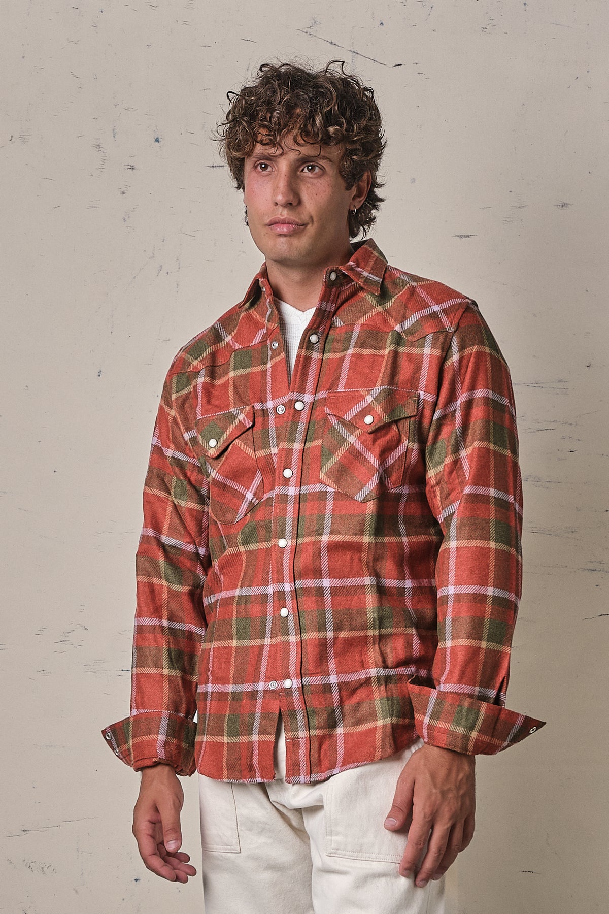 Chesapeake's Western Tartan Wool Shirt Flagstaff Rust
