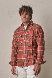 Chesapeake's Western Tartan Wool Shirt Flagstaff Rust