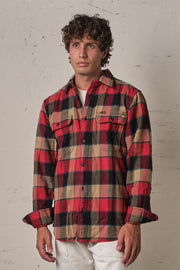 Filson Vintage Flannel Work Shirt Red/Cream Plaid