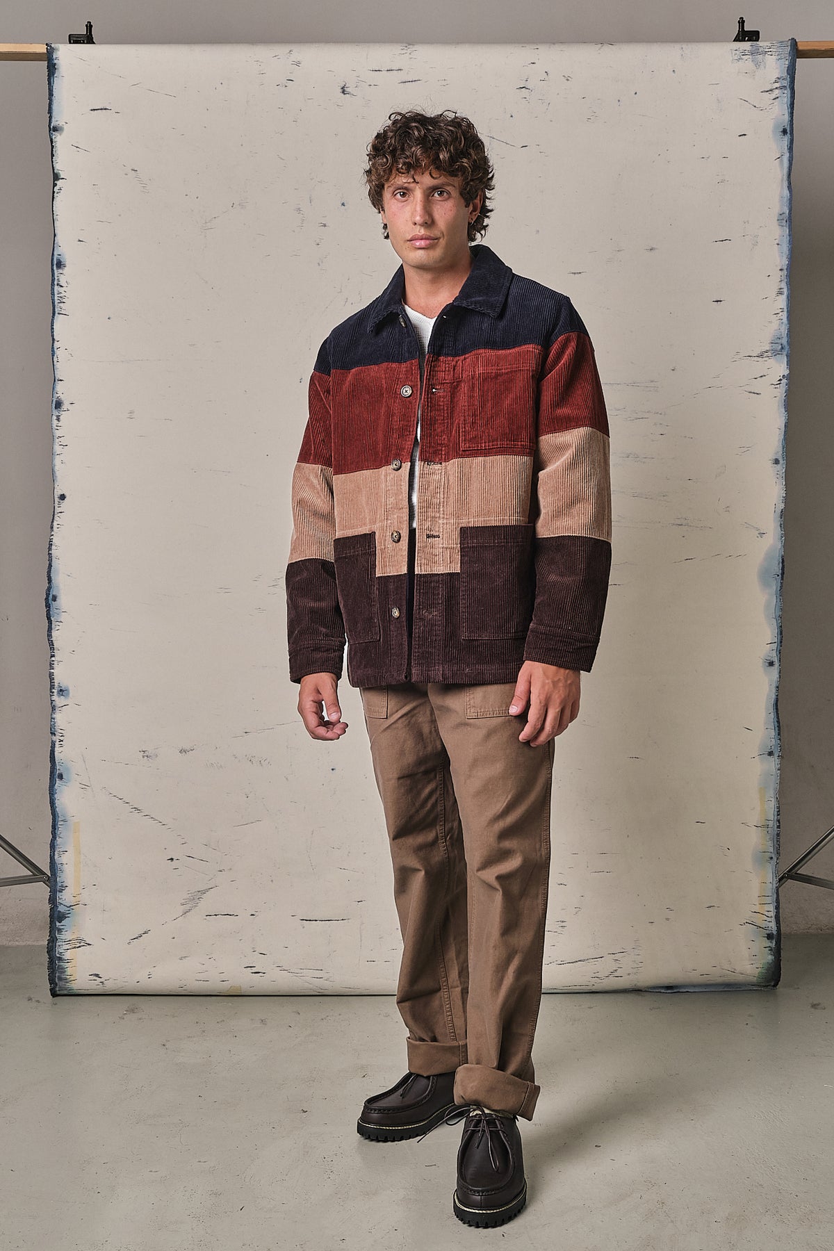Sebago Dorr Corduroy Stripes Blue/Reddish/Brown