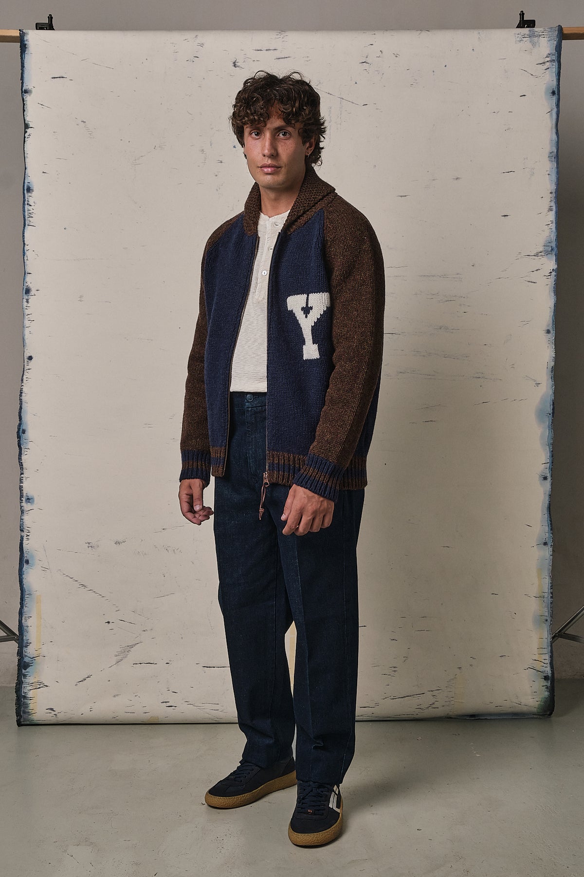 Chesapeake's Yankees Champ Wool Stadium Zip Navy