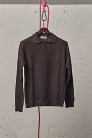 Wool & Co Polo Bottoni Lana Moro