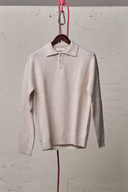 Wool & Co Polo Bottoni Lana Sabbia