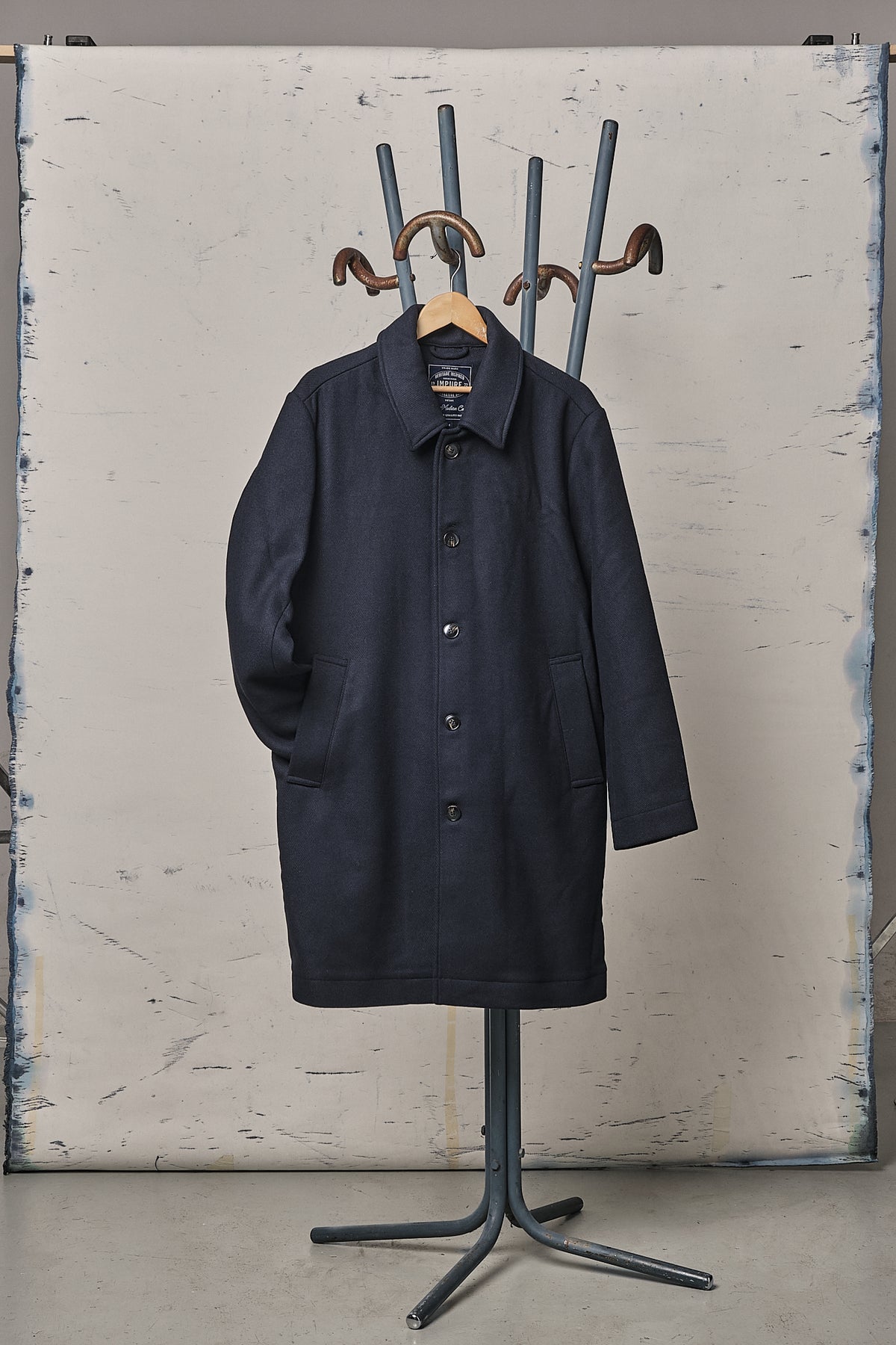 Impure Marin Coat Mixed Wool Navy