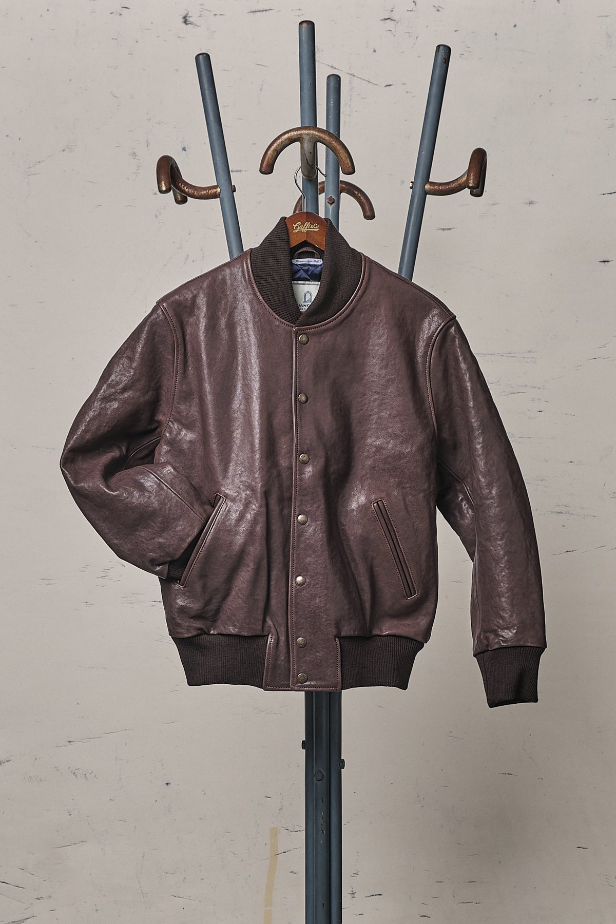 Shangri-La Heritage x Gaffi & Co. Varsity Jacket Dk.Brown