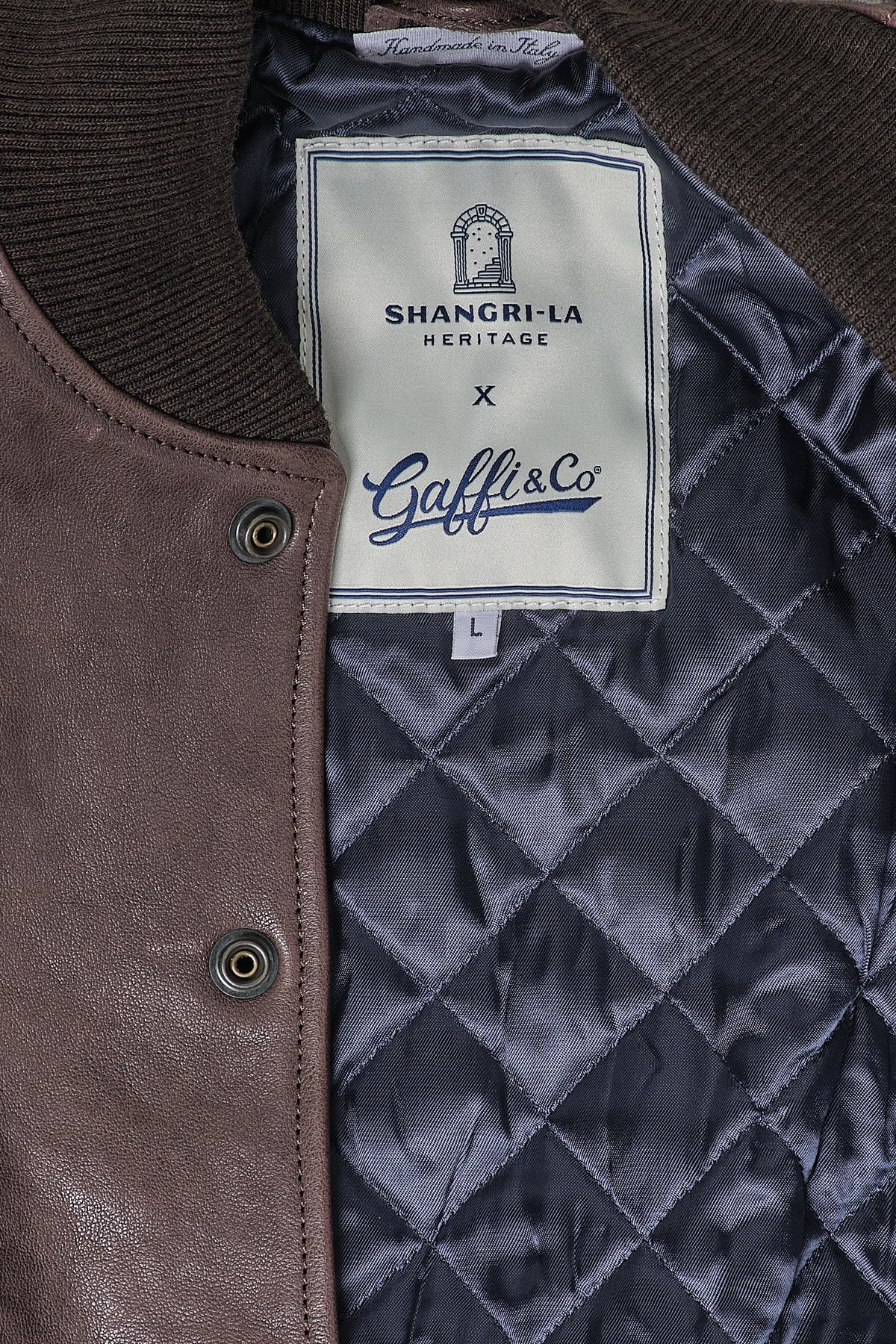 Shangri-La Heritage x Gaffi & Co. Varsity Jacket Dk.Brown