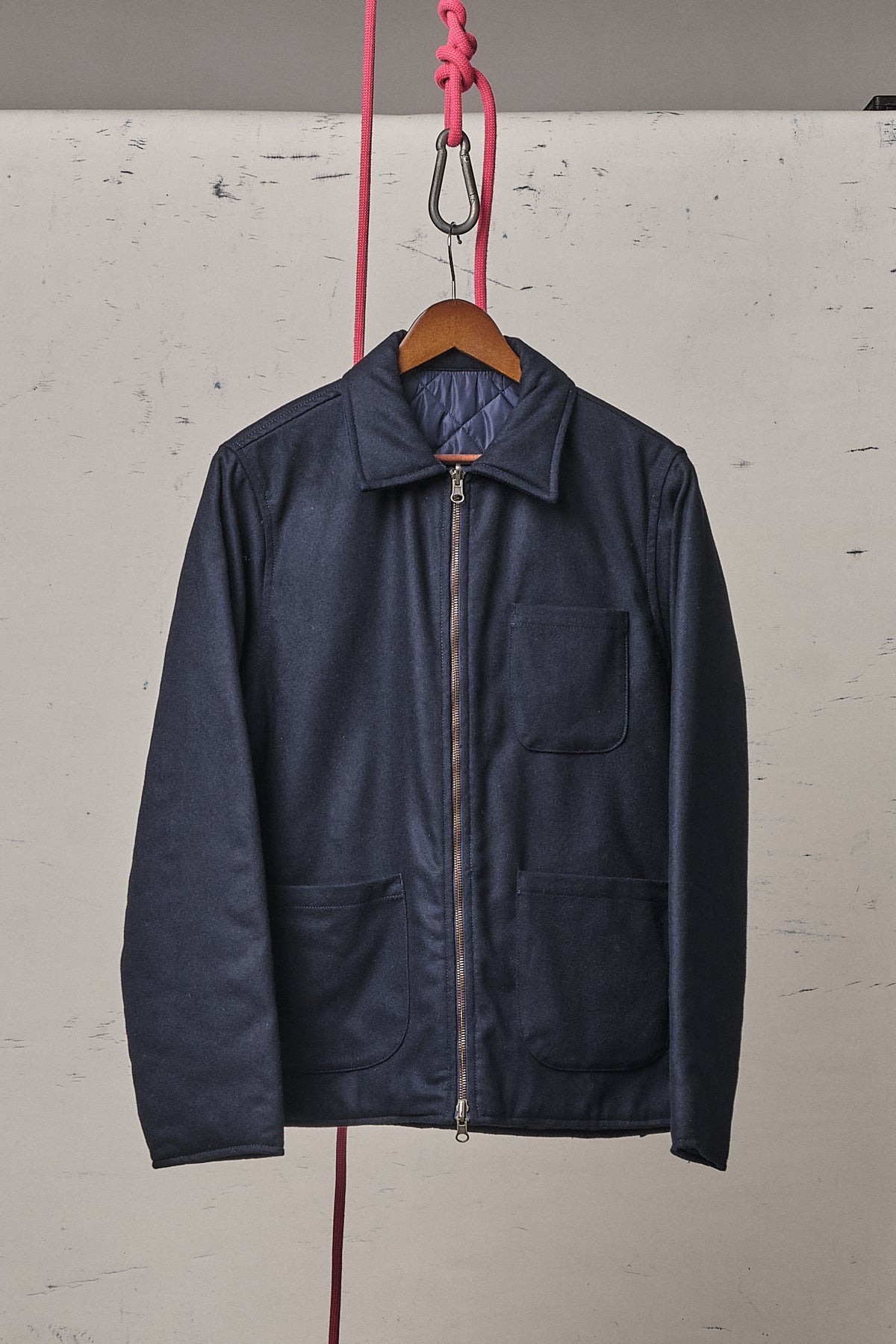 Blker Work Shirt Wool Reversible Elk Navy