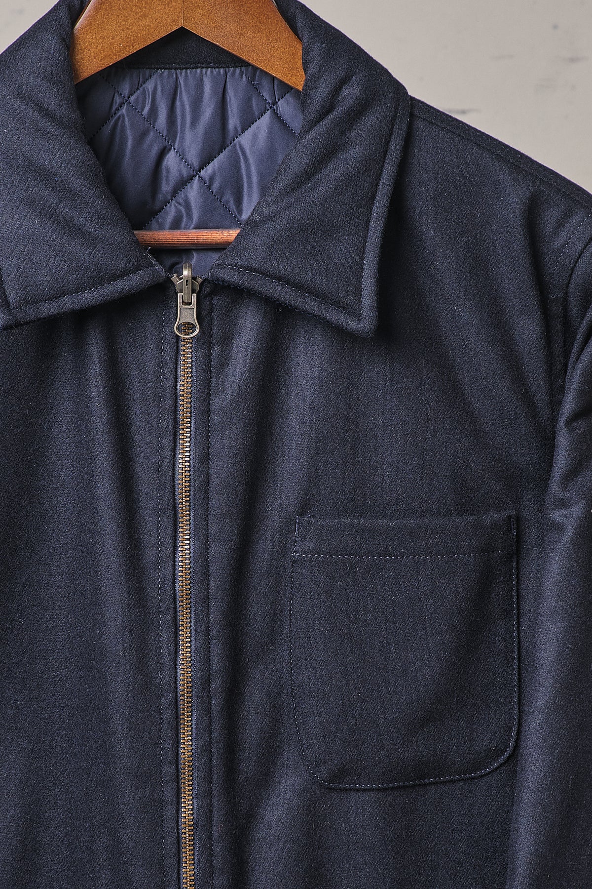 Blker Work Shirt Wool Reversible Elk Navy