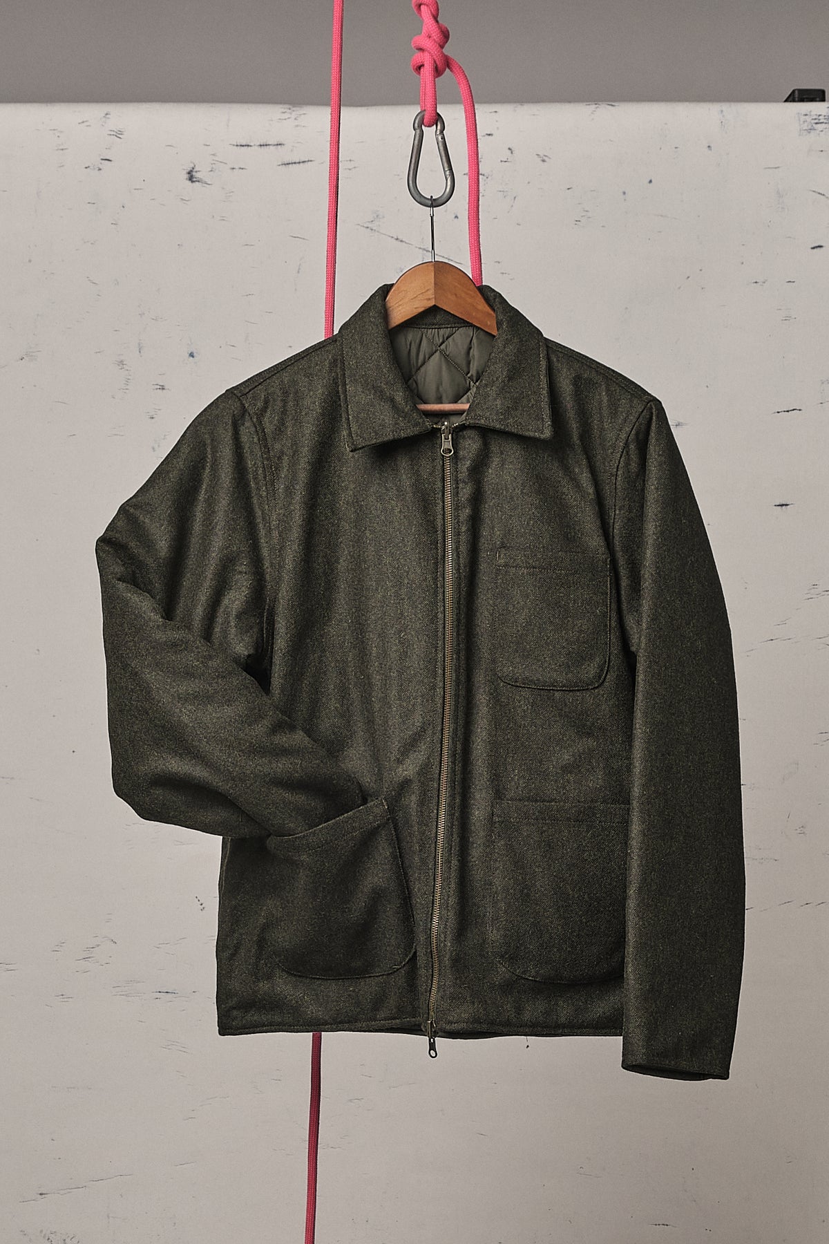Blker Work Shirt Donegal Reversible Elk Green