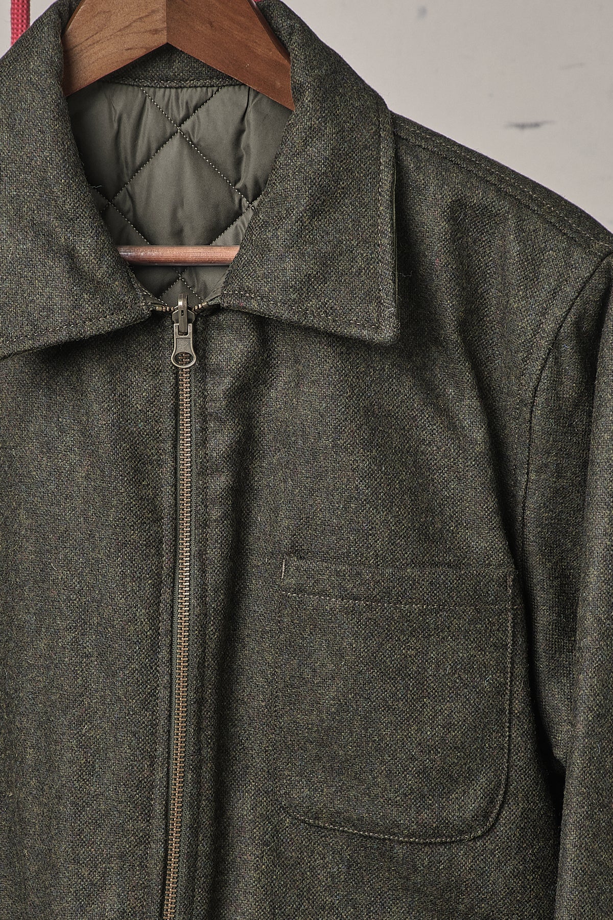 Blker Work Shirt Donegal Reversible Elk Green