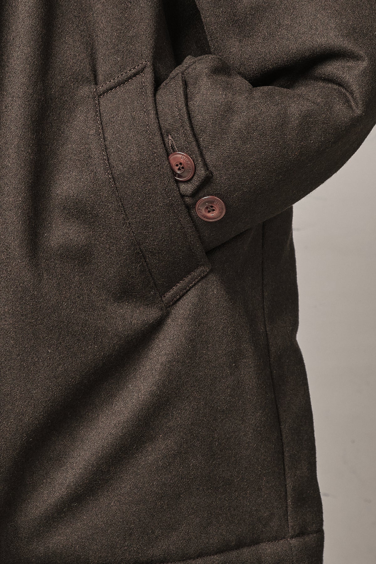Blker Cappotto Wool Holmes Brown