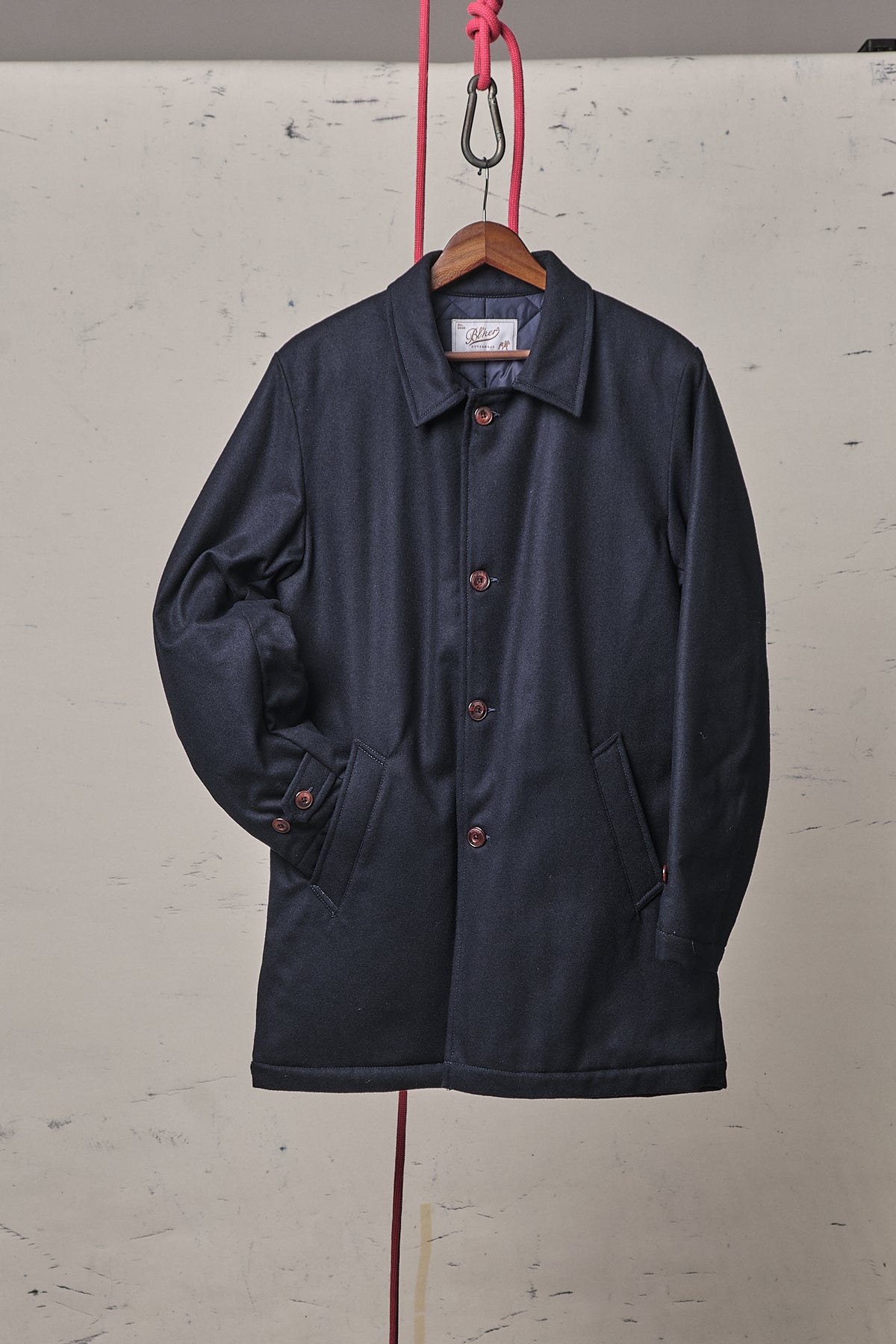 Blker Cappotto Wool Holmes Navy
