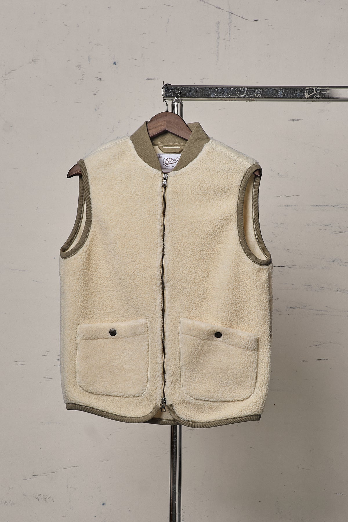 Blker Pile Vest Wolf Milk